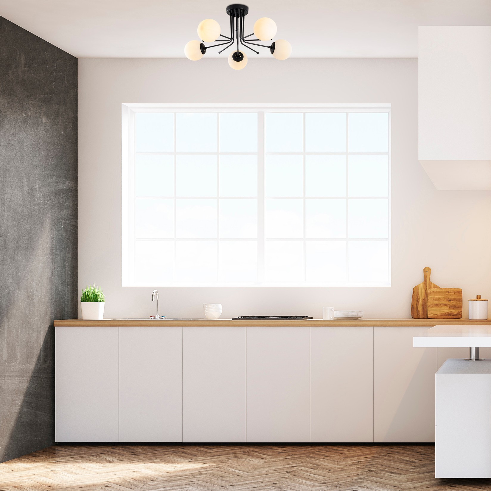 Opviq Luster Daisy-147-AV2, 80 cm, 5xE27