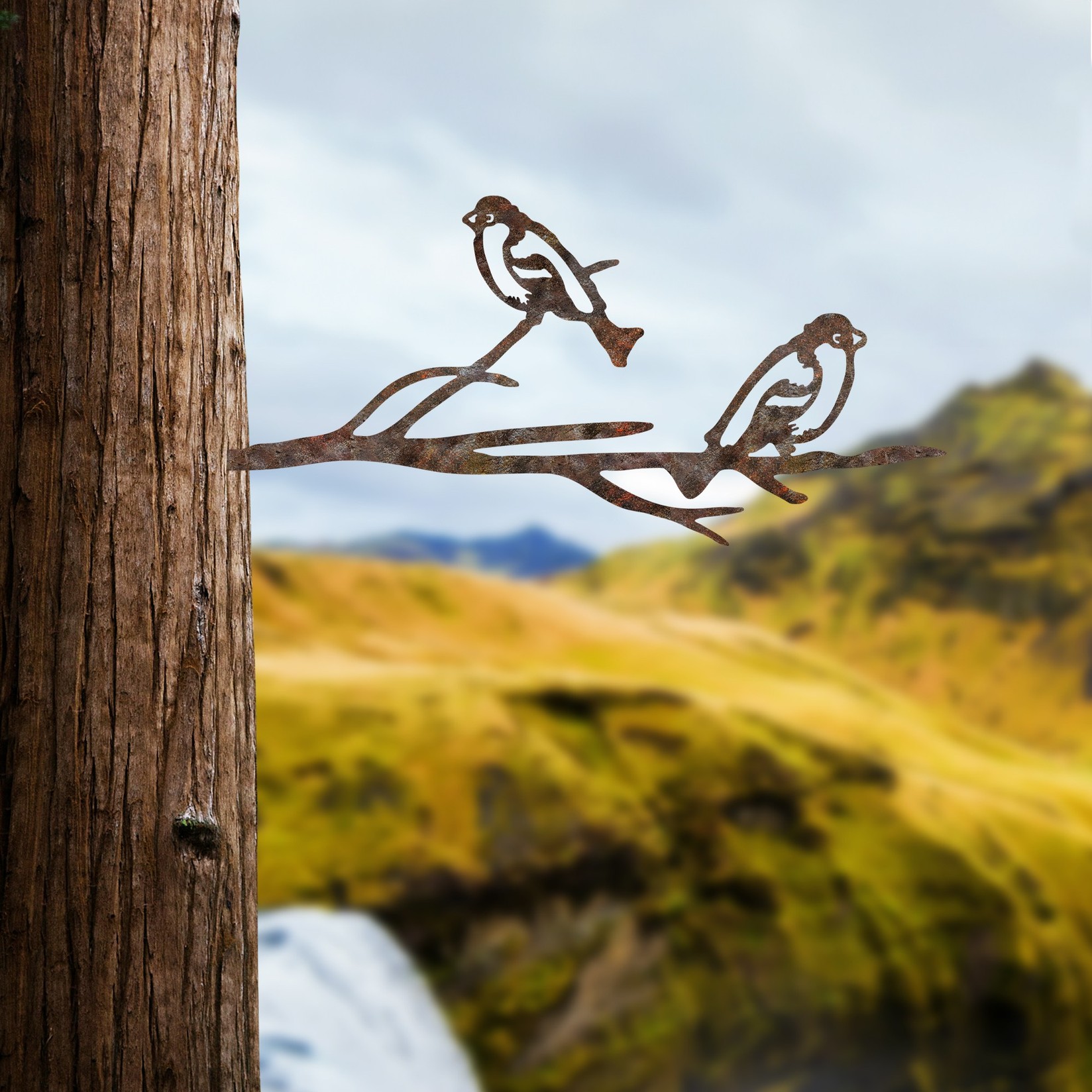 Aberto Design Dekorativna figura Bird On The Branch 08, 45x20 cm, 1.5 mm