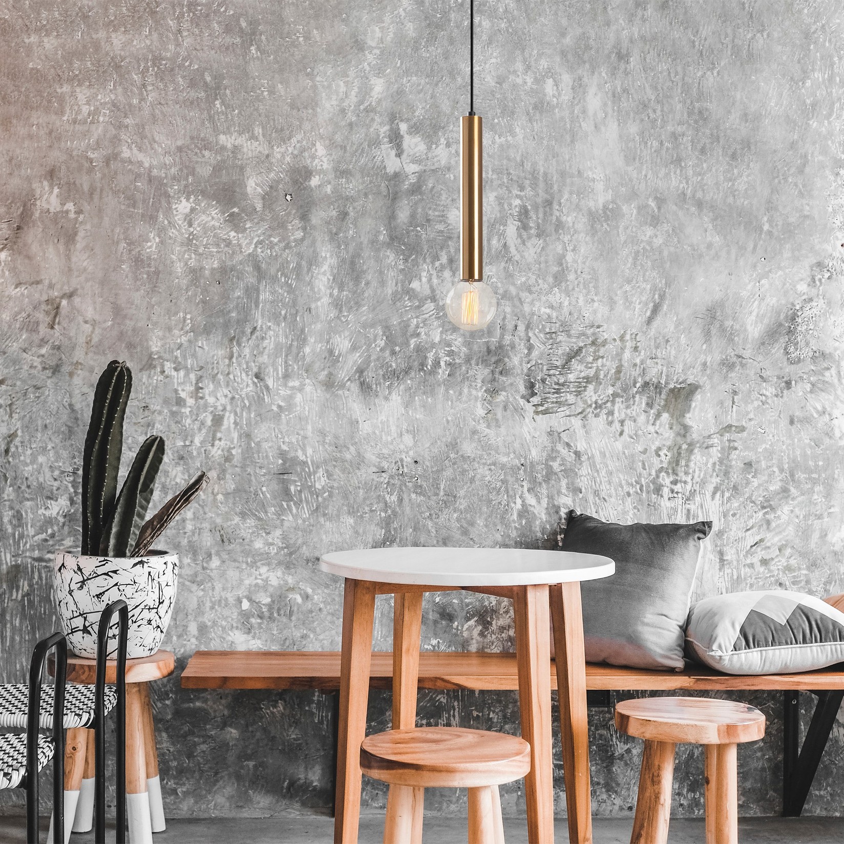 Opviq Luster Tempo-2076, 126cm, E27, Zlatne boje