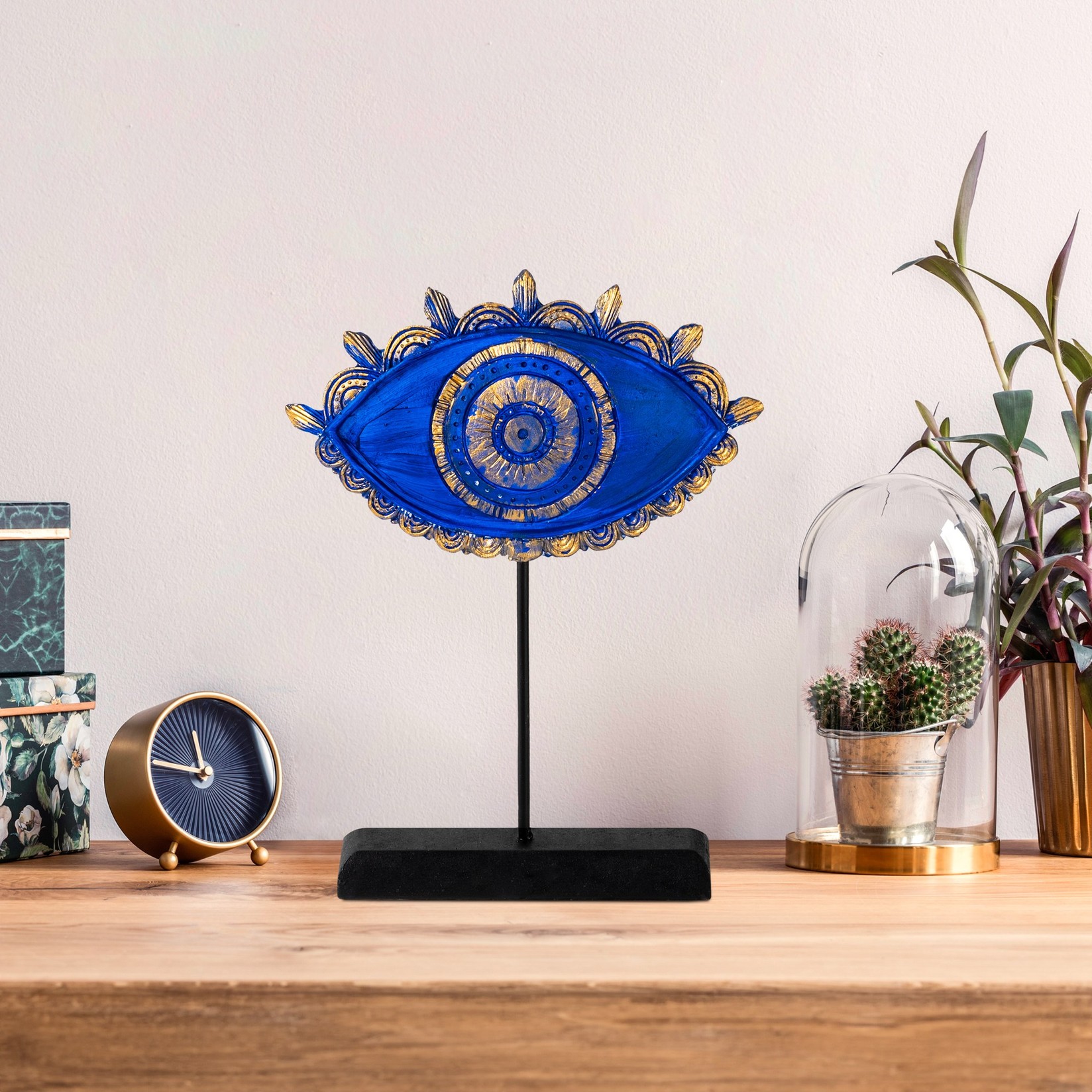 Aberto Design Dekorativna figura Yak-048, 20x27x8 cm, Plava