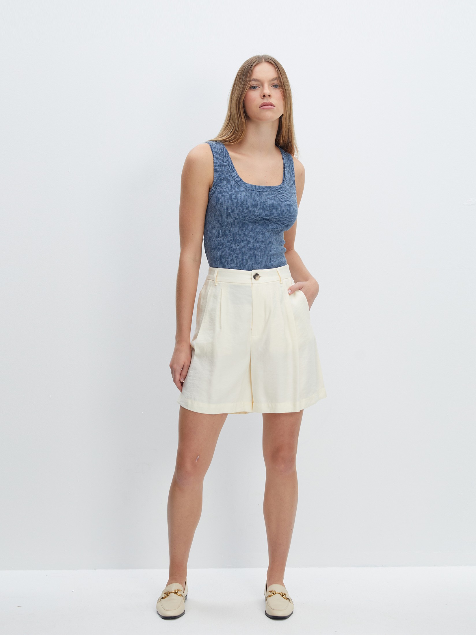 LC Waikiki Ženski šorts S4LP68Z8-FWC, Bež