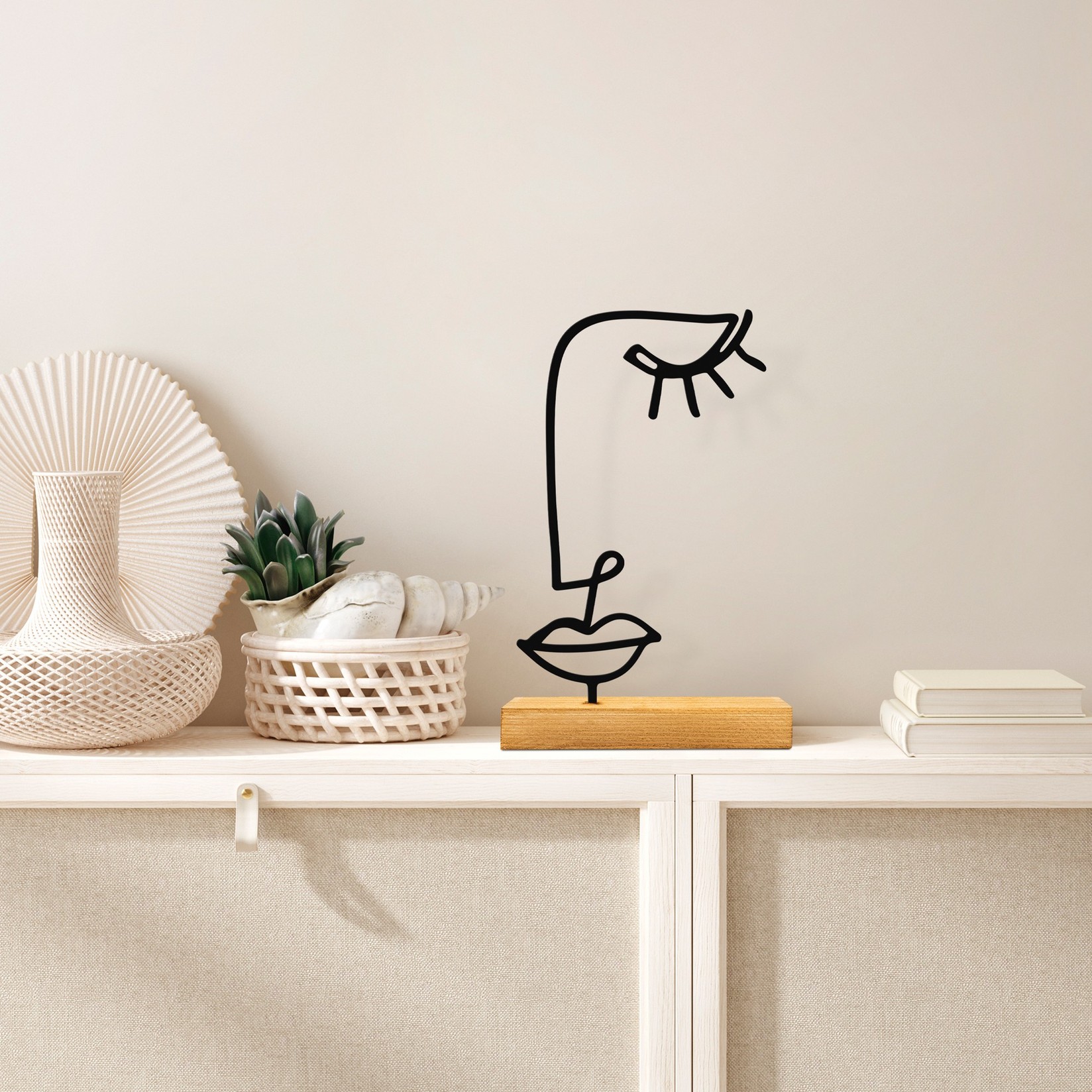 Aberto Design Dekorativna figura Look, 29x8x17 cm, Crna