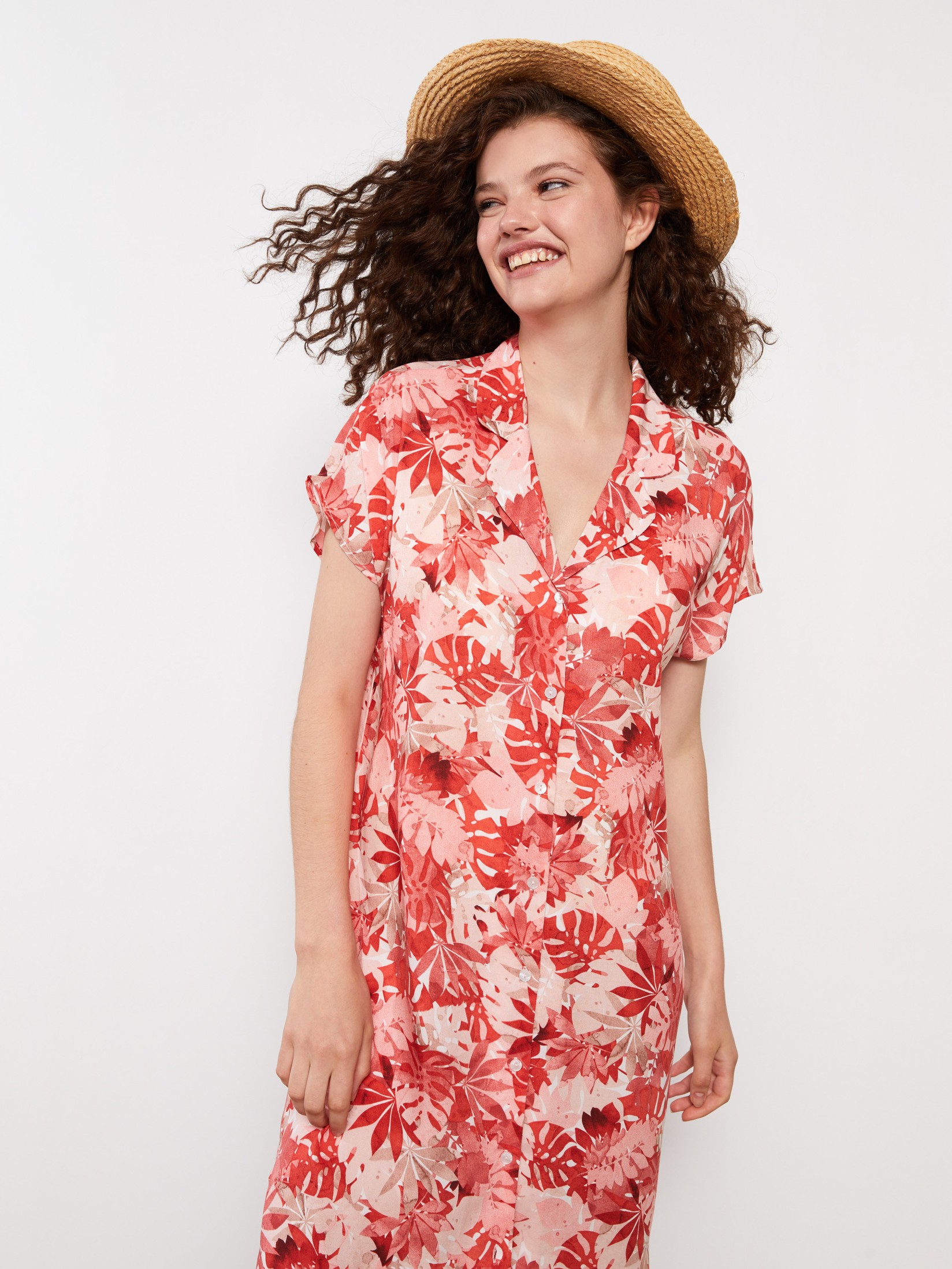 LC Waikiki Ženska haljina za plažu S2NL43Z8-LT6, Šarena