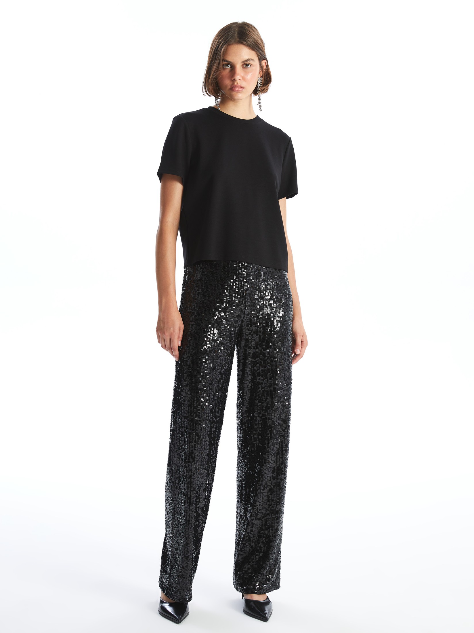 LC Waikiki Ženske pantalone W4HQ20Z8-CVL, Crne