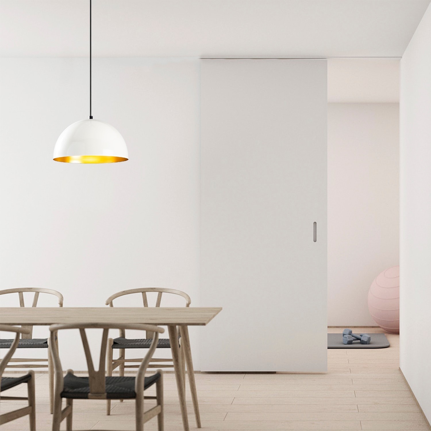 Opviq Luster Berceste-230-S, 111cm, 30x30 cm, E27, 40W, Beli