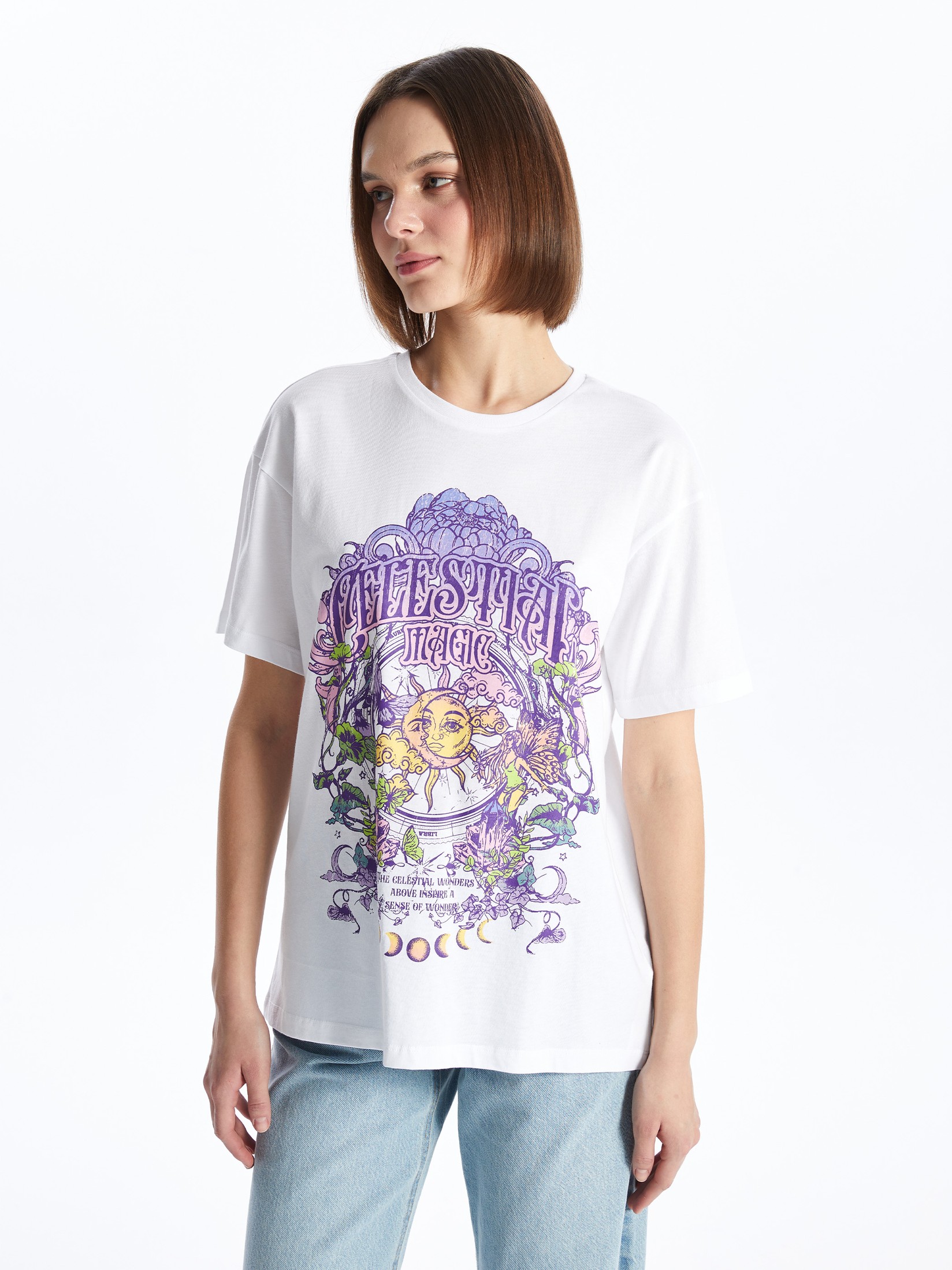 LC Waikiki Ženska majica S4H234Z8-R9J, Krem