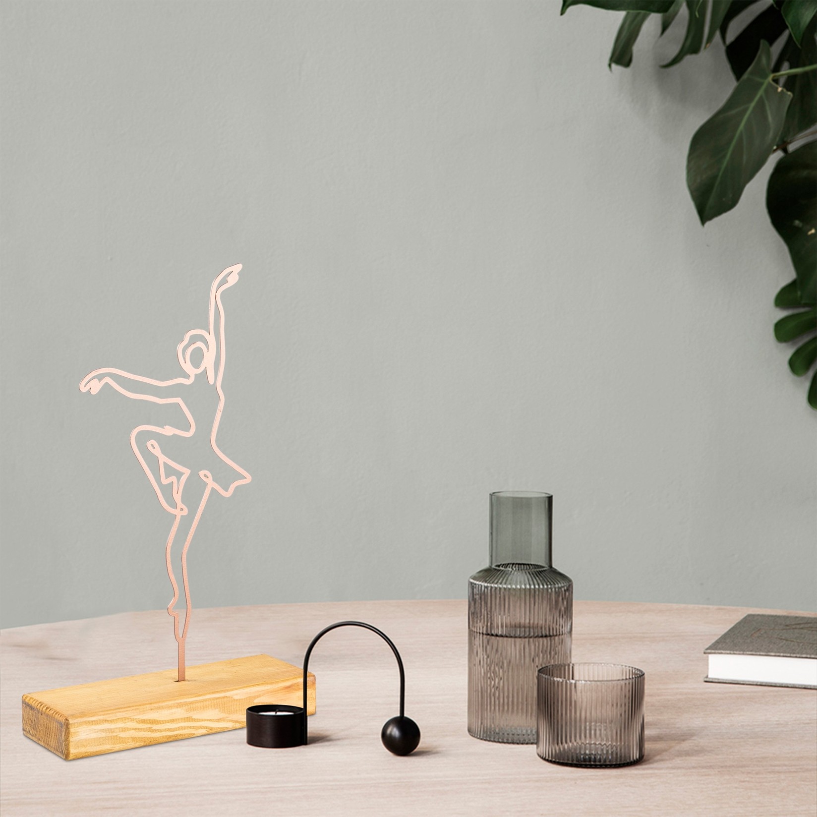 Aberto Design Dekorativna figura Ballerina, 20x40x4 cm