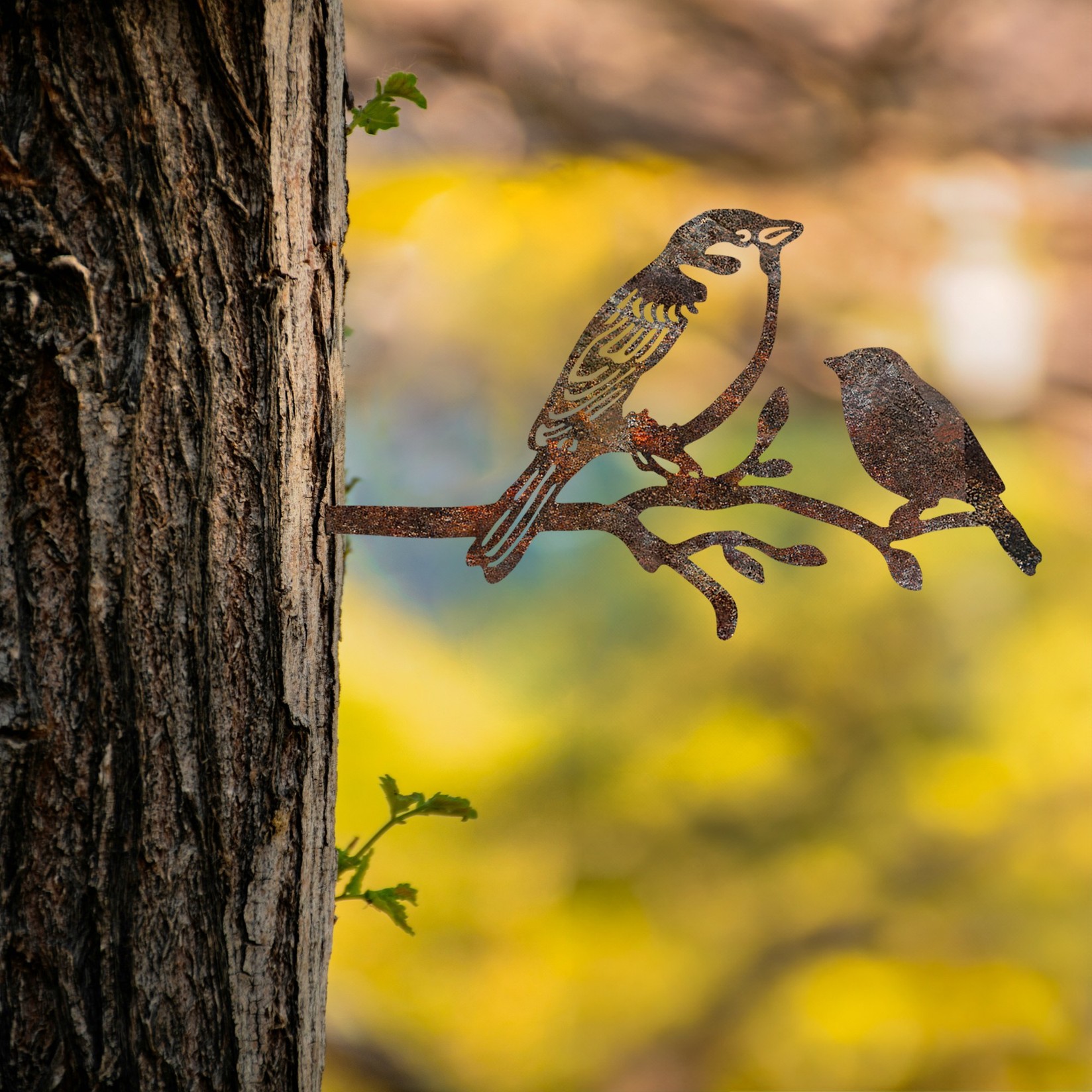 Aberto Design Dekorativna figura Bird On The Branch 02, 40x20 cm, 1.5 mm