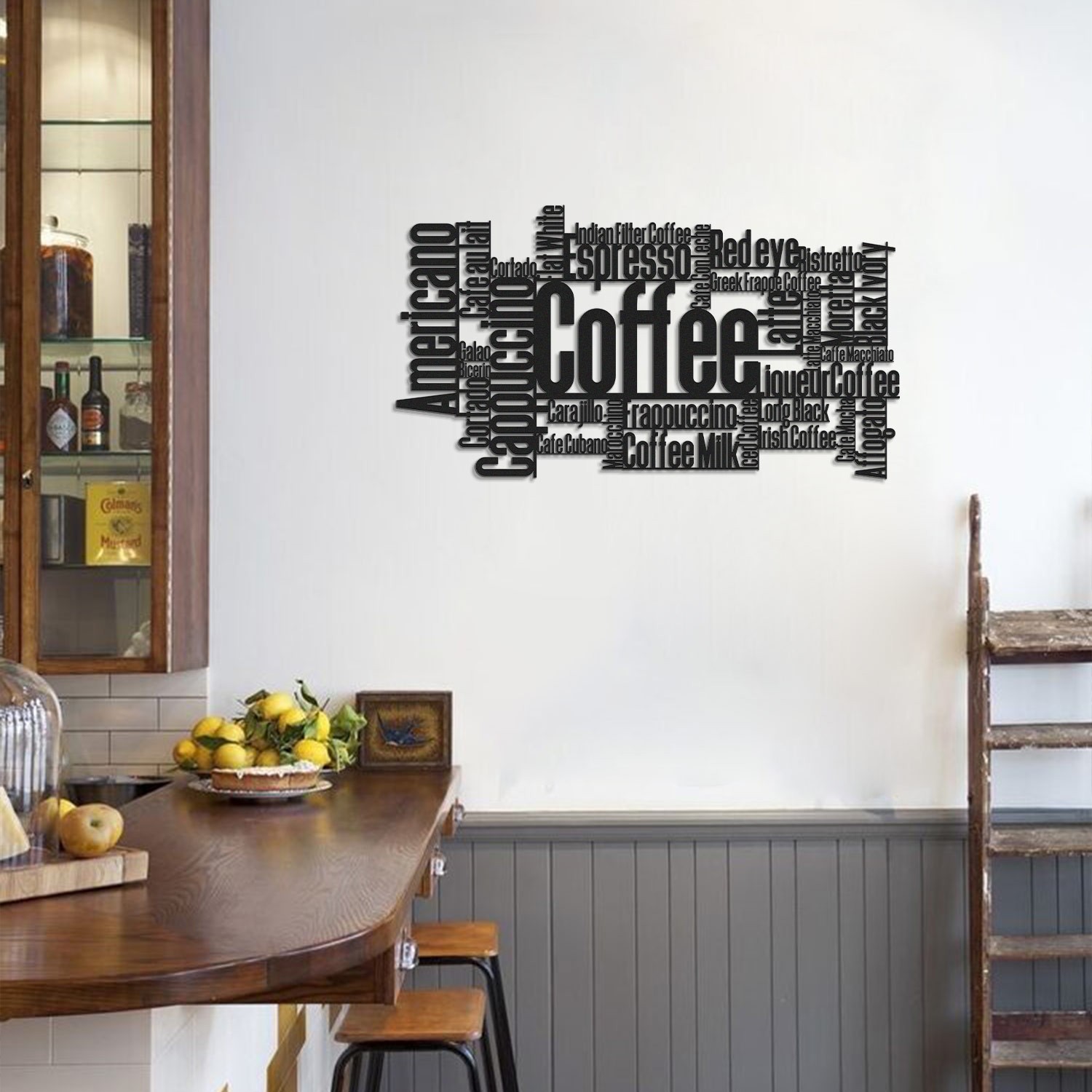 Wallity Zidna dekoracija Coffee-APT566LS, 50x92 cm, 1.5 mm, Crna
