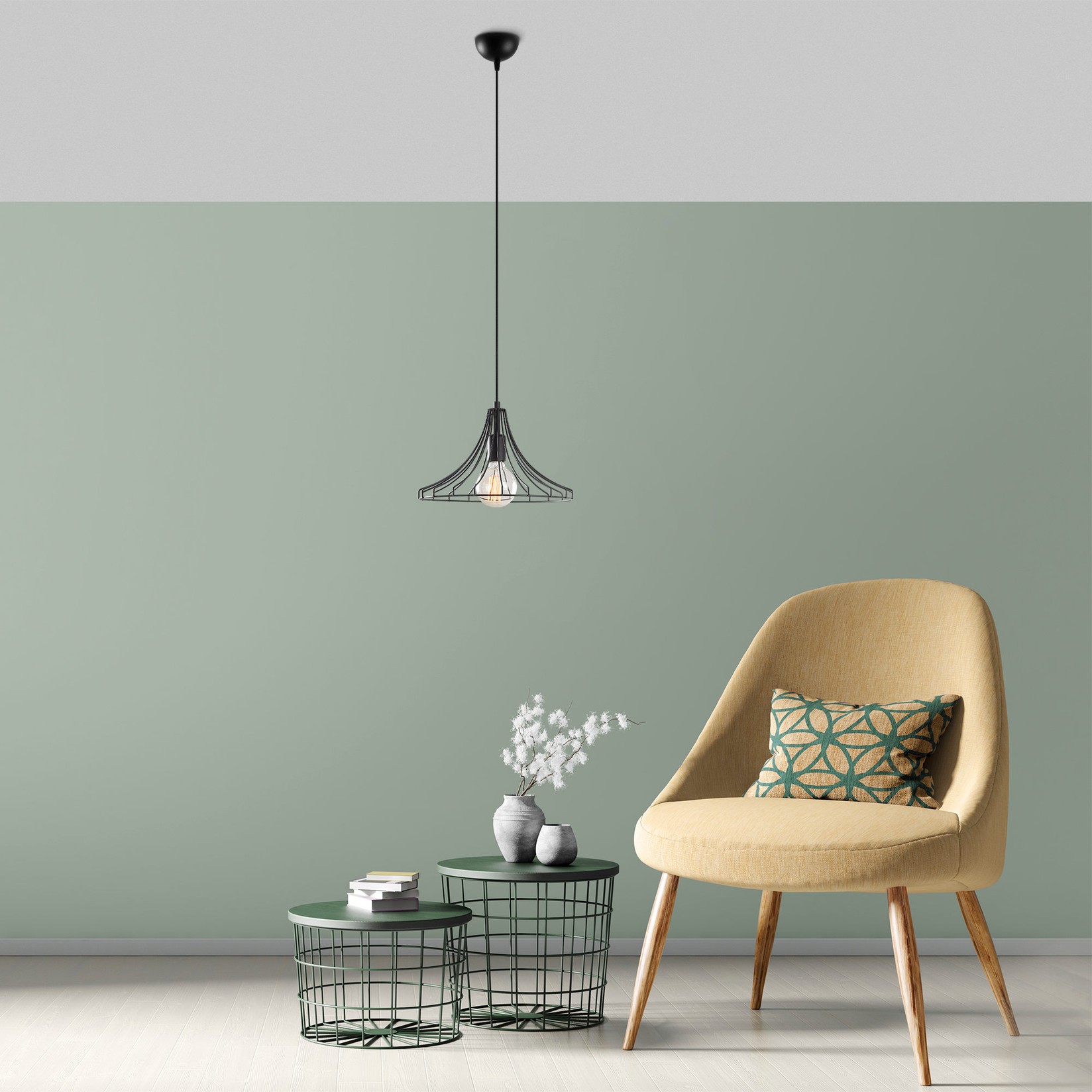 Opviq Luster Mezopotamya-N-1273, 126cm, 37 cm, E27, Crni