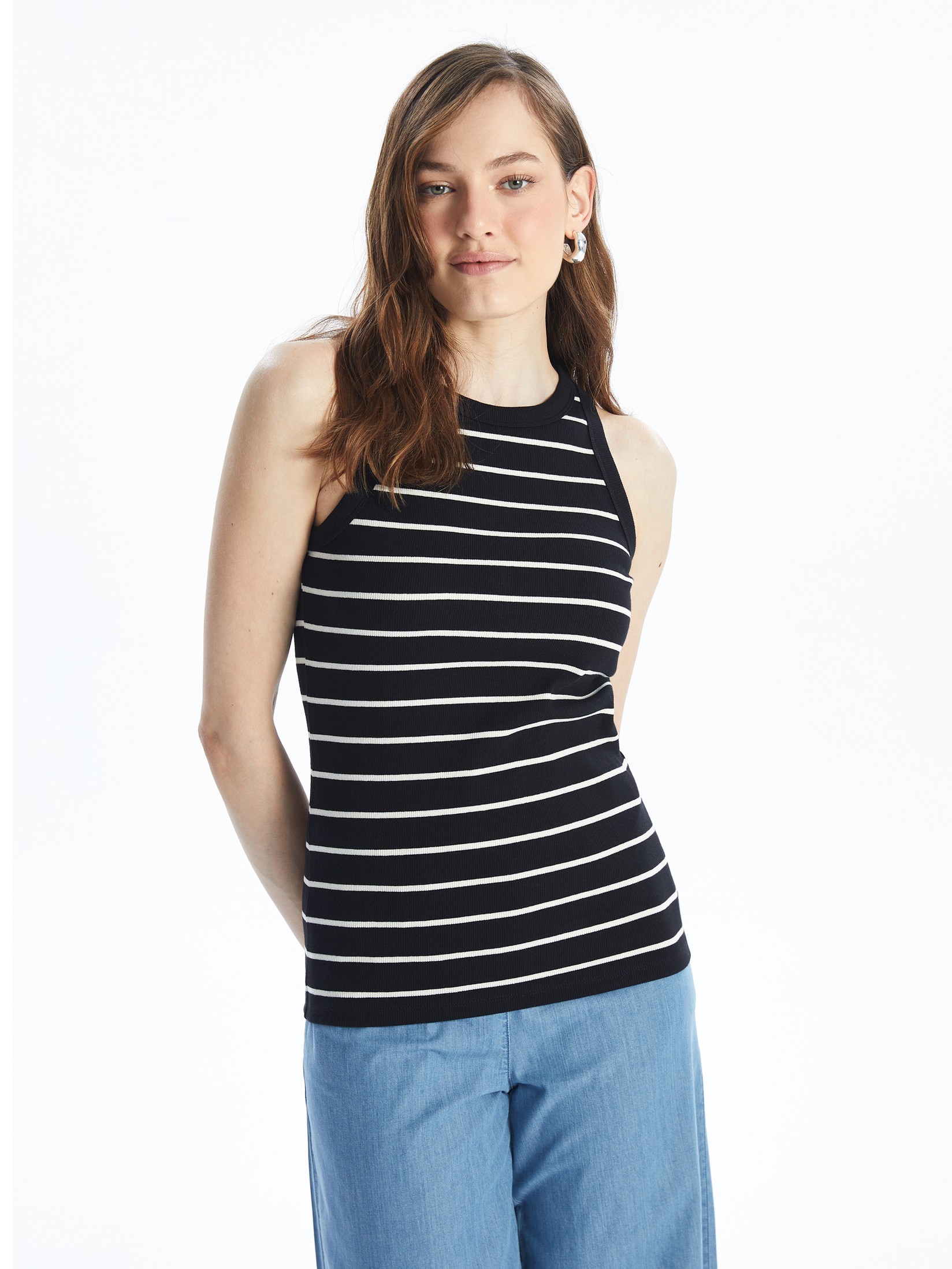 LC Waikiki Ženska majica bez rukava S4GB57Z8-LEG, Crna