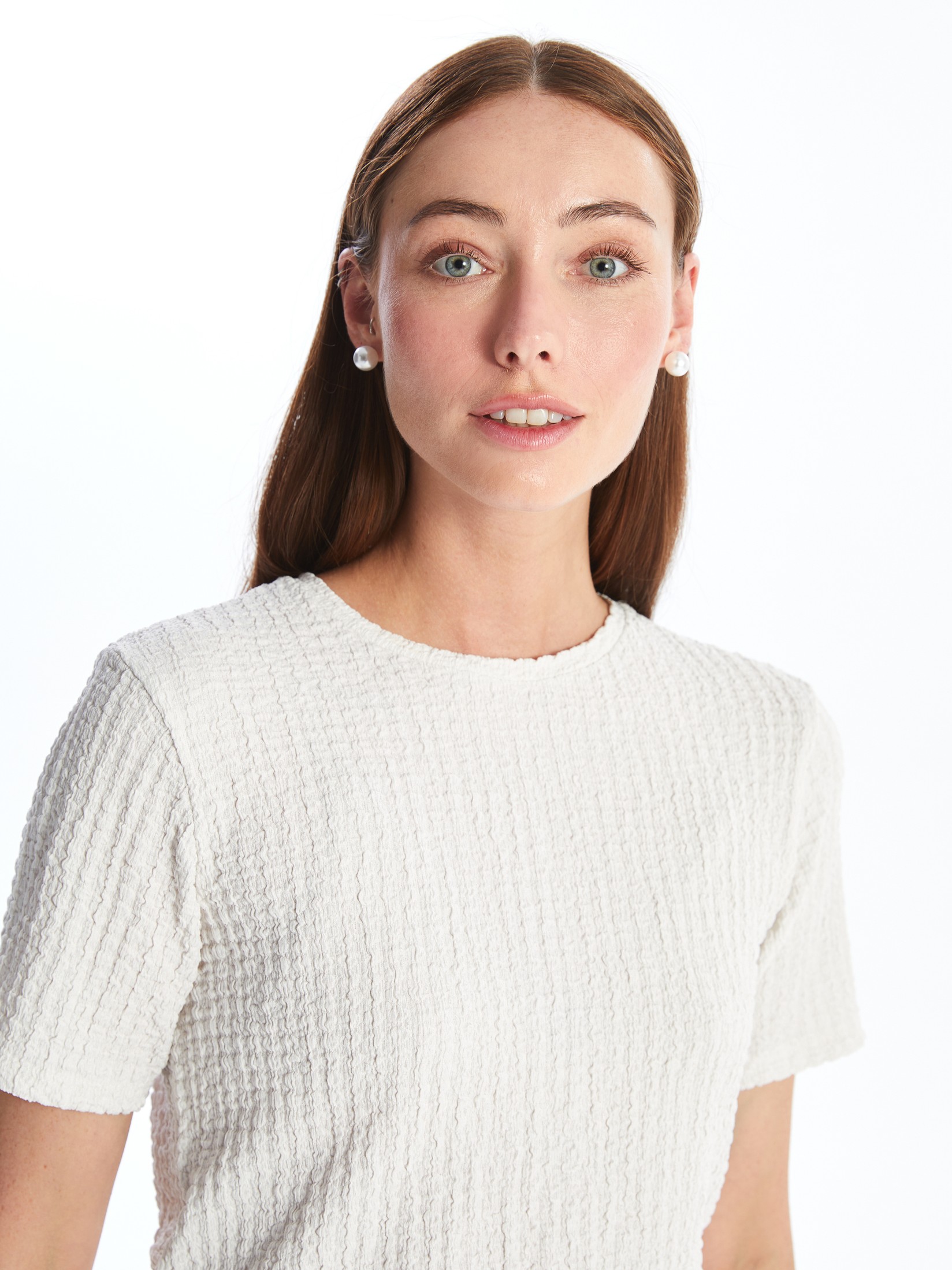 LC Waikiki Ženska majica S4IM83Z8-FX7, Siva