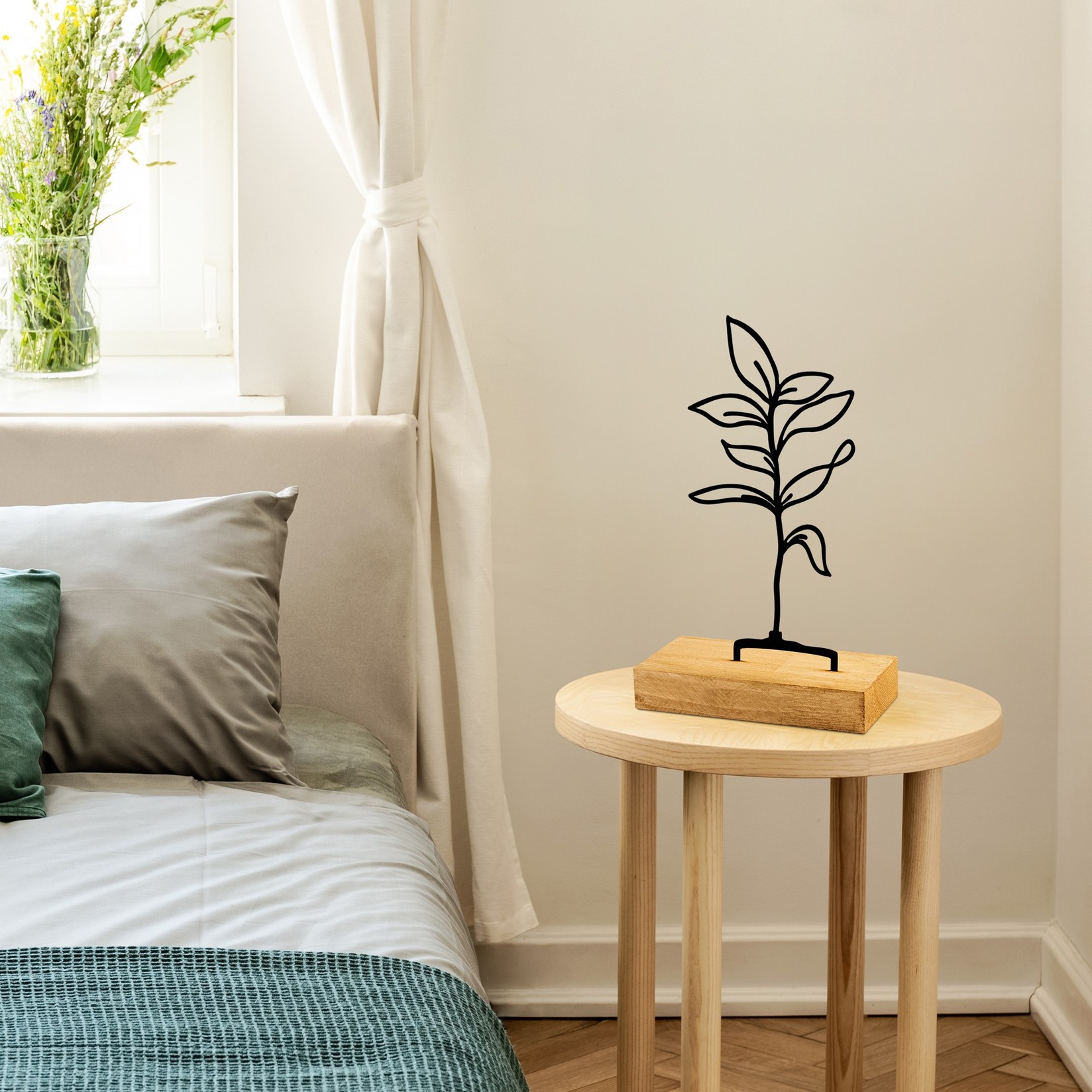 Aberto Design Dekorativna figura Sapling, 28x8x17 cm, Crna