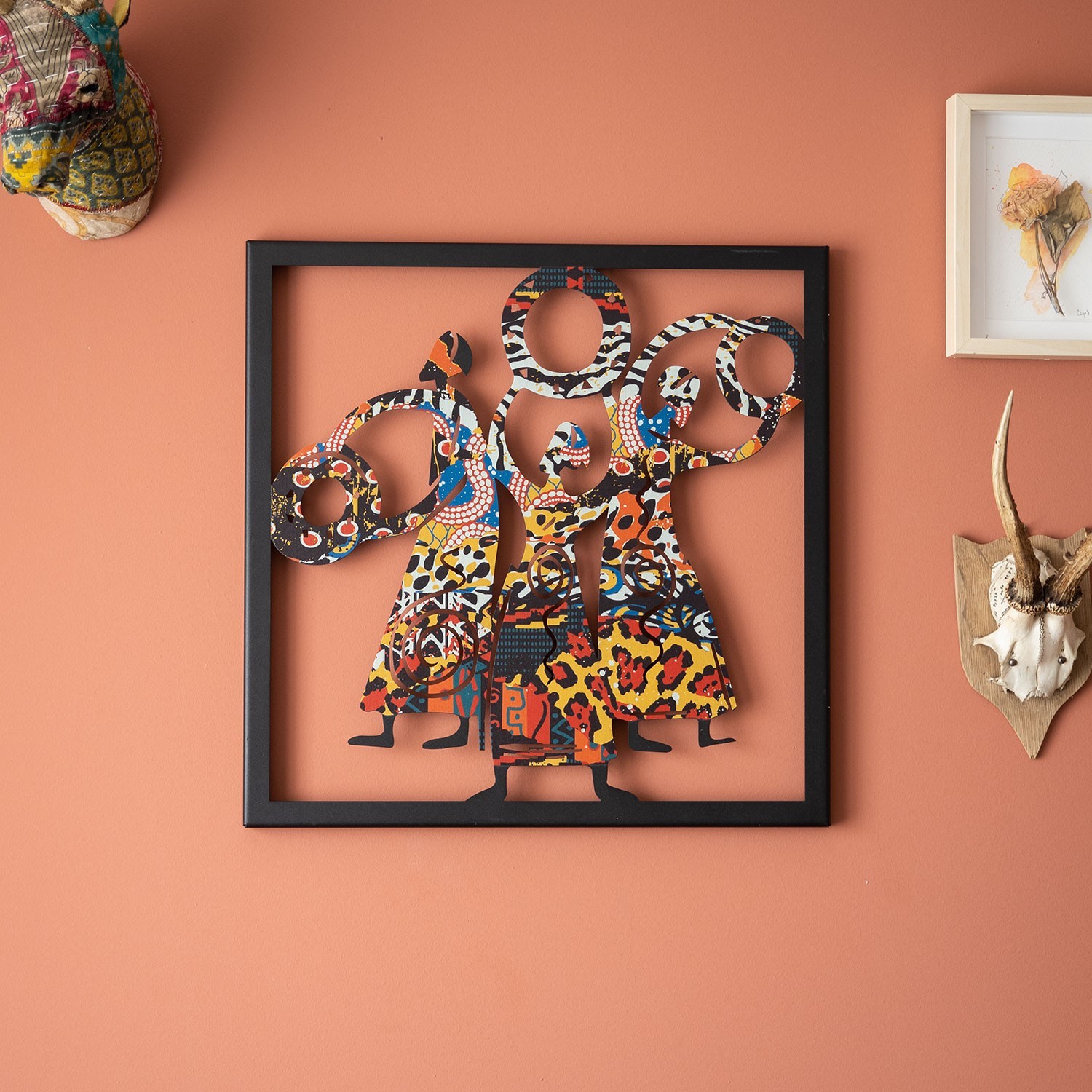 Wallity Zidna dekoracija Triple Goddess-APT112MCA, 45x45 cm, 1.5 mm, Crna