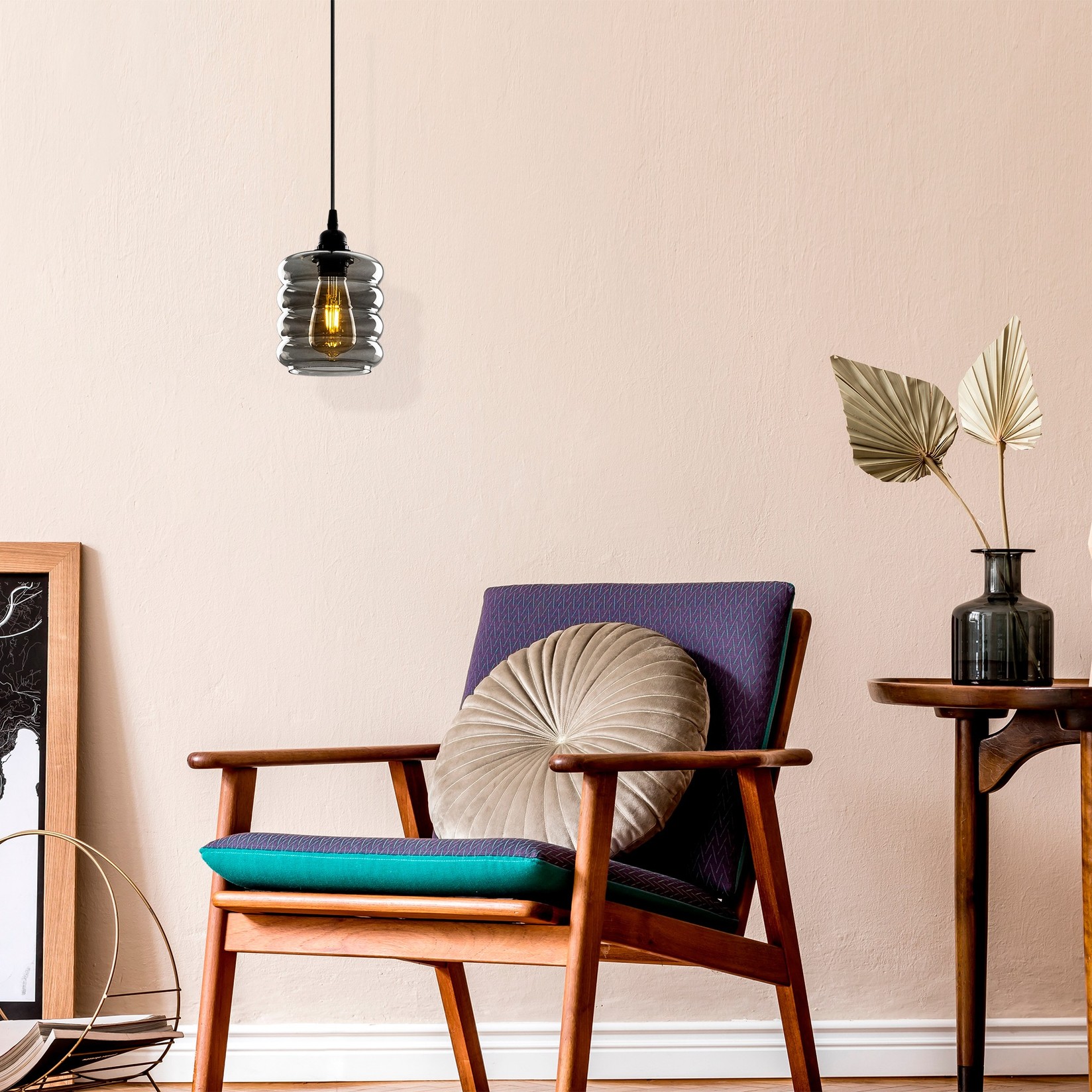 Opviq Luster Smoked-060, 14x14 cm, E27, 40W