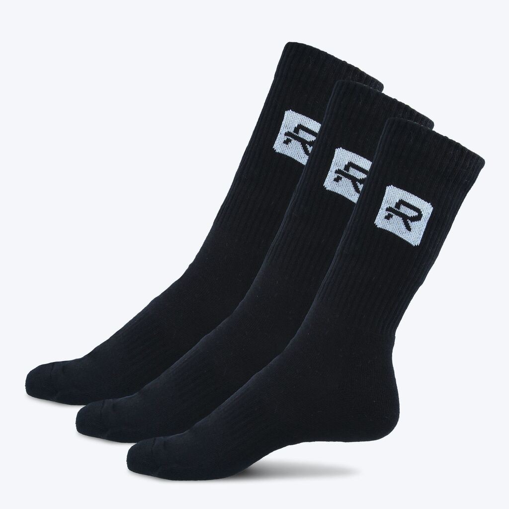 Rang Čarape Classic High Chubby, 3 komada, Crne