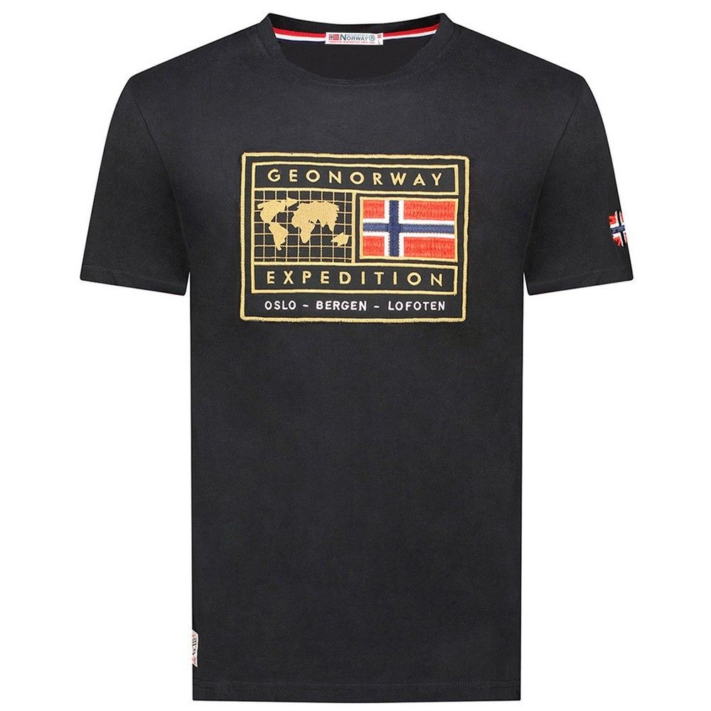 Geographical Norway Muška majica Jofoten db 254, Crna