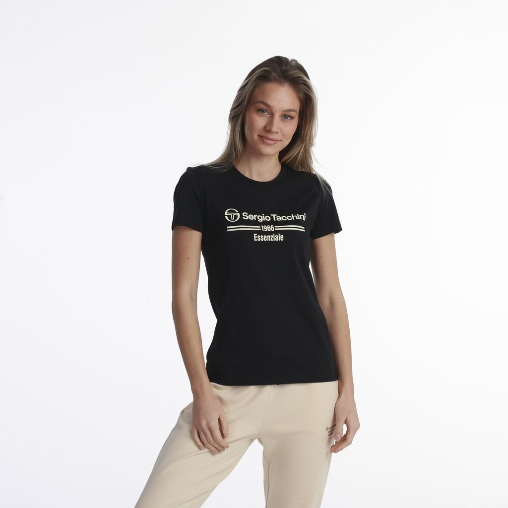 Sergio Tacchini Ženska majica kratkih rukava Essential, Crna