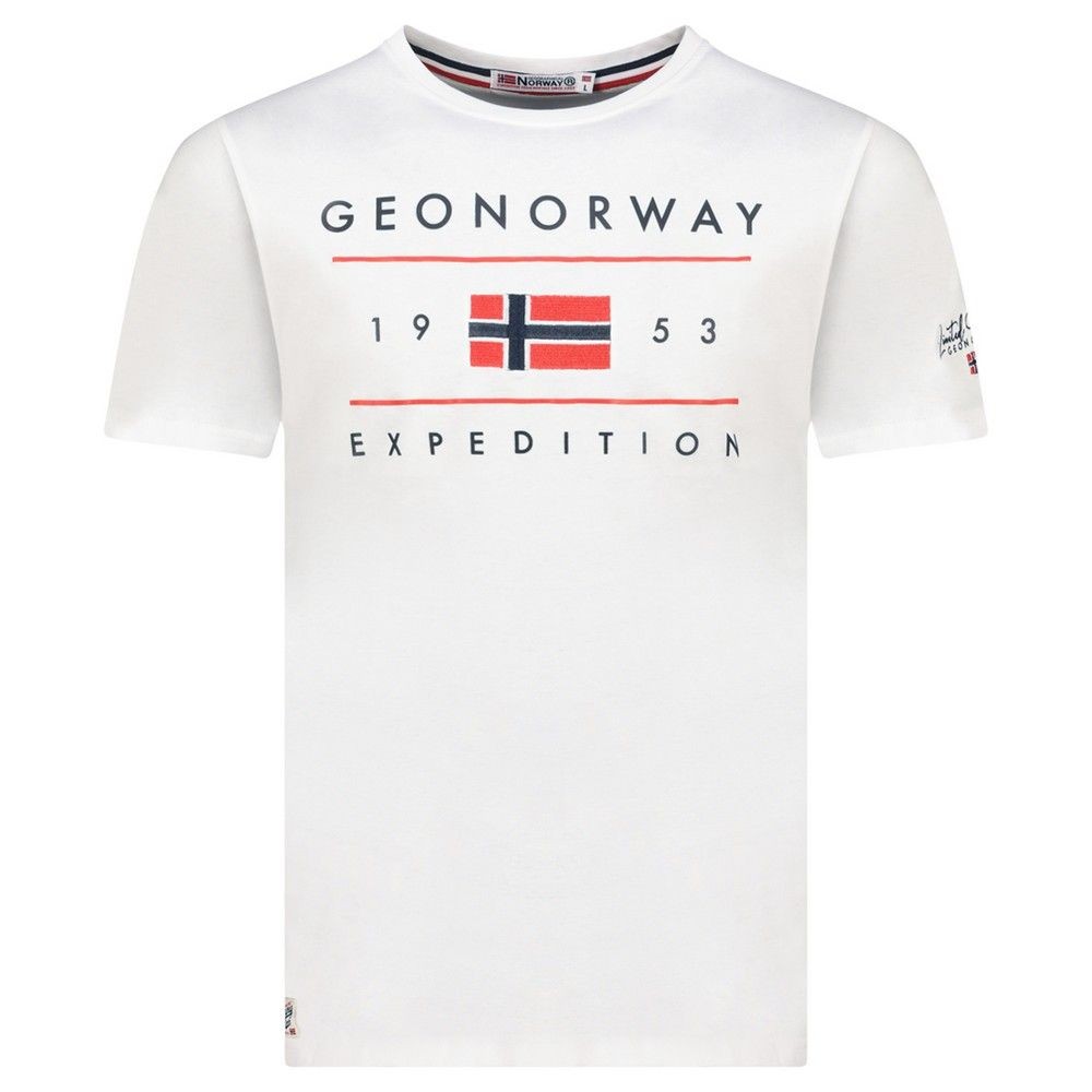 Geographical Norway Muška majica Jezolo db 254, Bela