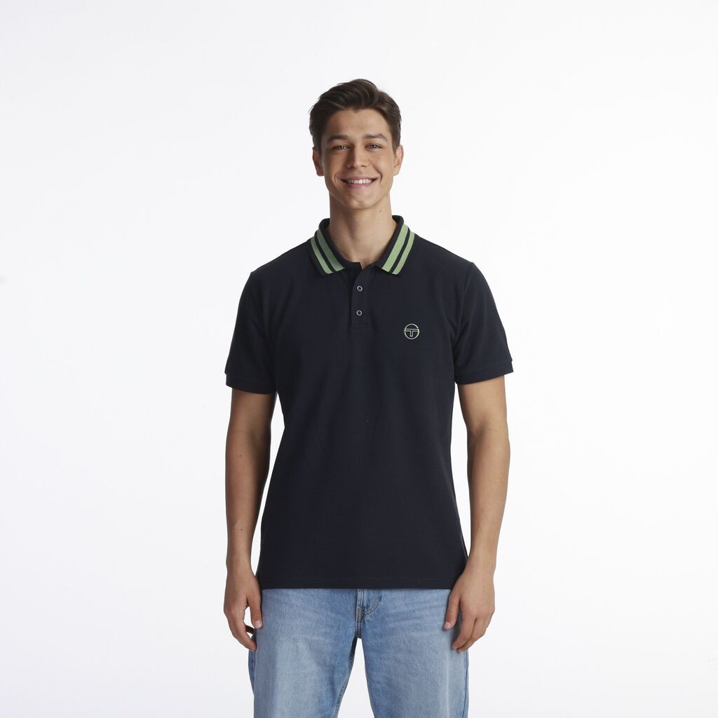 Sergio Tacchini Muška majica kratakih rukava Polo Stripe, Teget