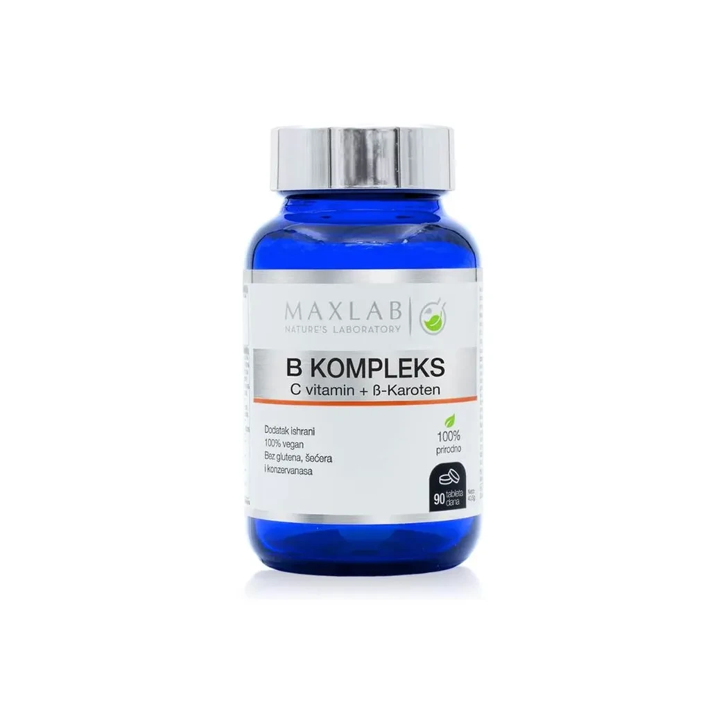 Maxlab Tablete B Kompleks sa vitaminom C i Beta-Karotenom, 90 komada