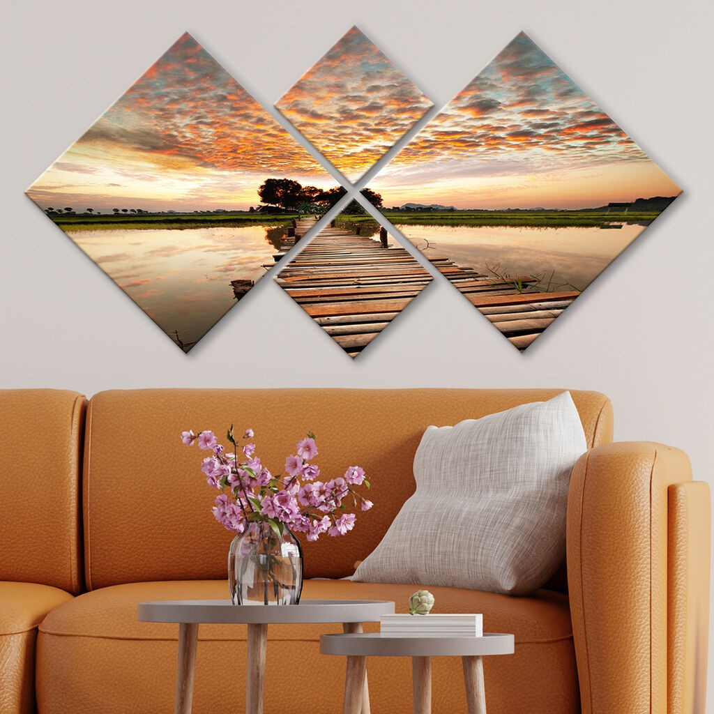 Wallity Slika 4MDF72082513, 60x115 cm, 4 dela