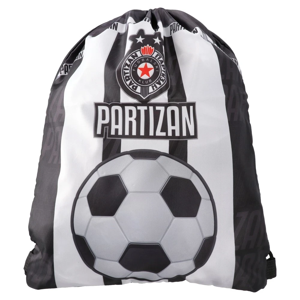 Torba za patike Partizan Football ball, Crno - bela