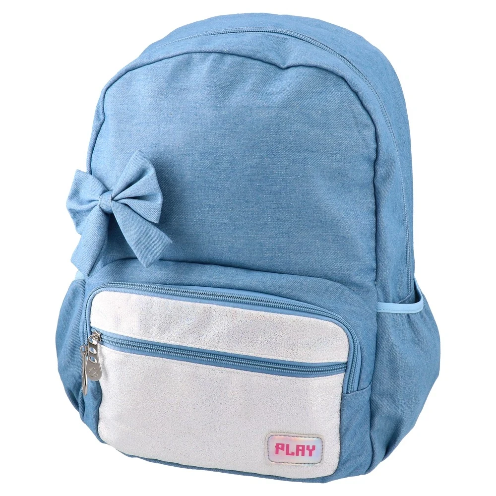 Play Školski ranac za devojčice Jeans Pop fashion, 43x30x20cm, Plavo - beli