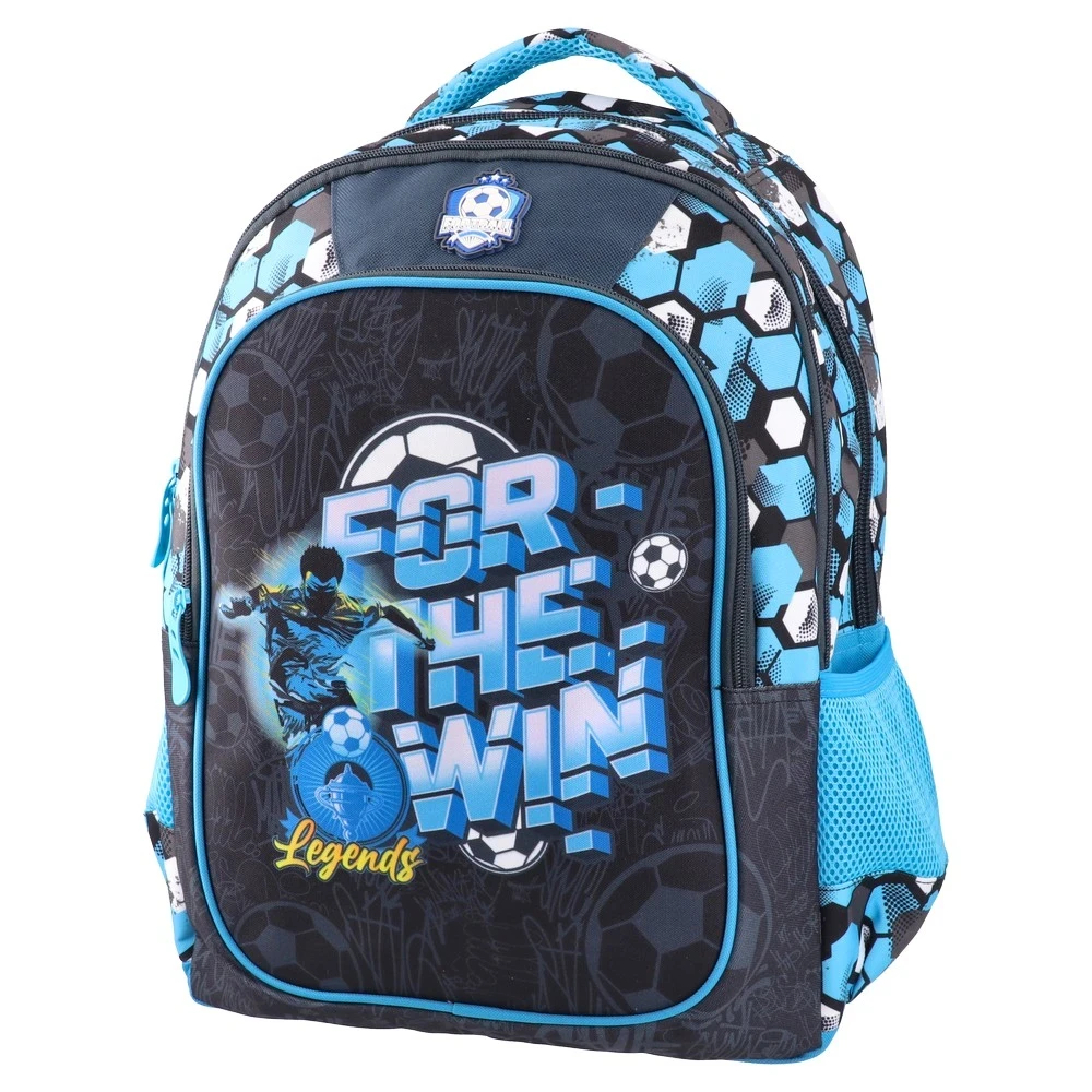 Sazio Neo Školski ranac za dečake Football legends Smash, 43x33x20cm, Plavi