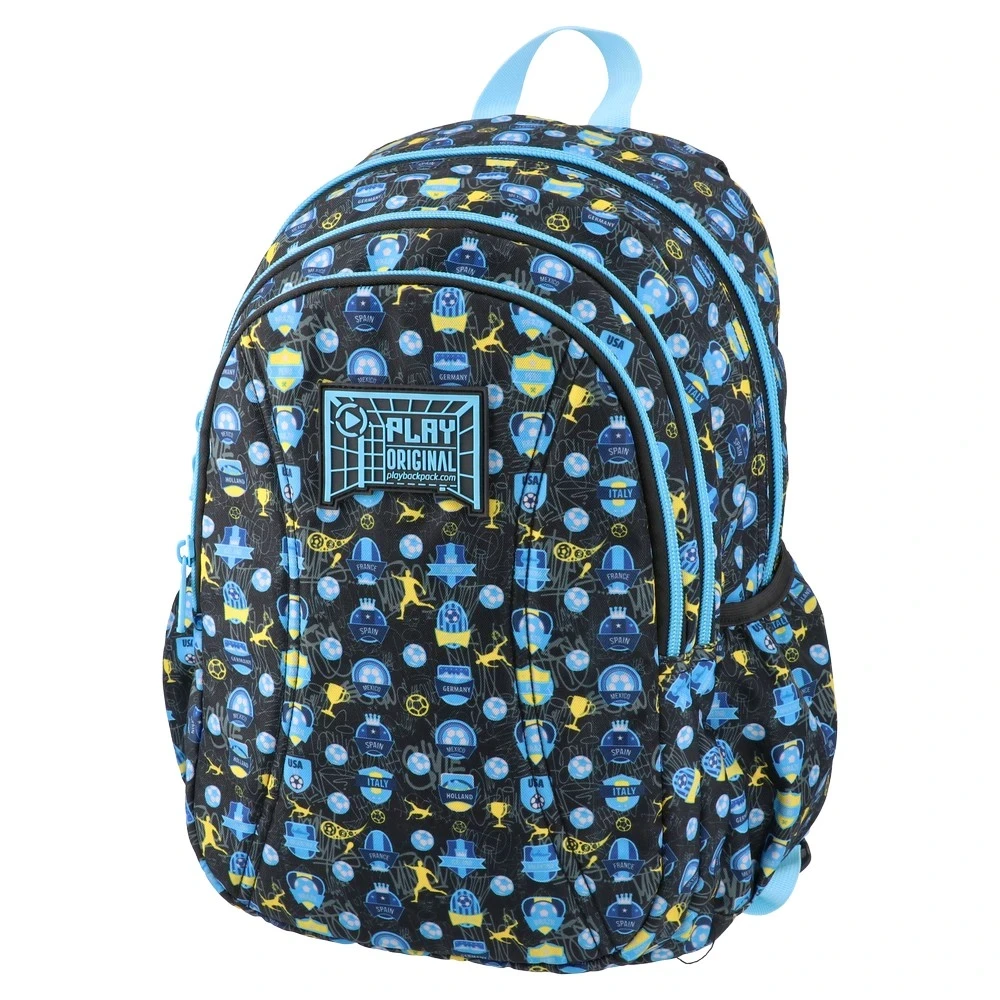 Play Ranac za dečake Elite Eleven Remax, 40 x 32 x 18 cm, Crno-plavi