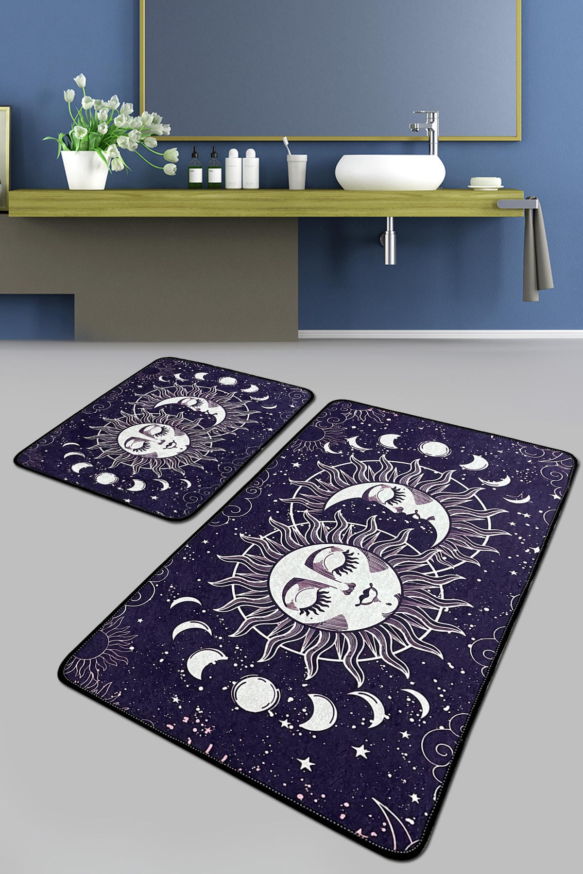 L'essentiel Maison Set 2 prostirke za kupatilo Šareni