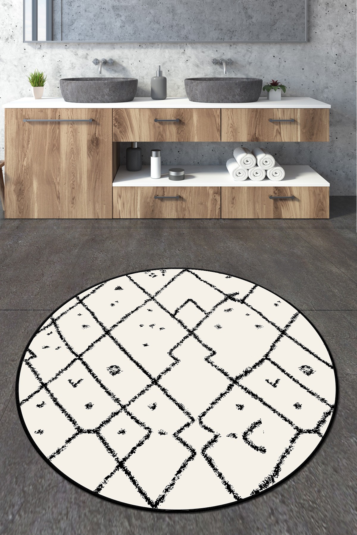 L'essentiel Maison Prostirka za kupatilo 140cm Šarena