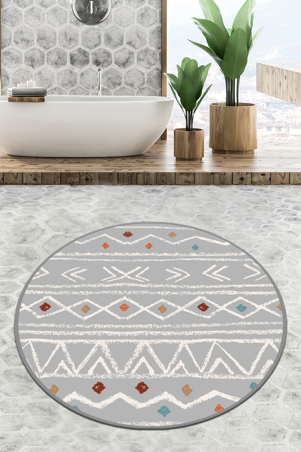 L'essentiel Maison Prostirka za kupatilo 160cm Šarena