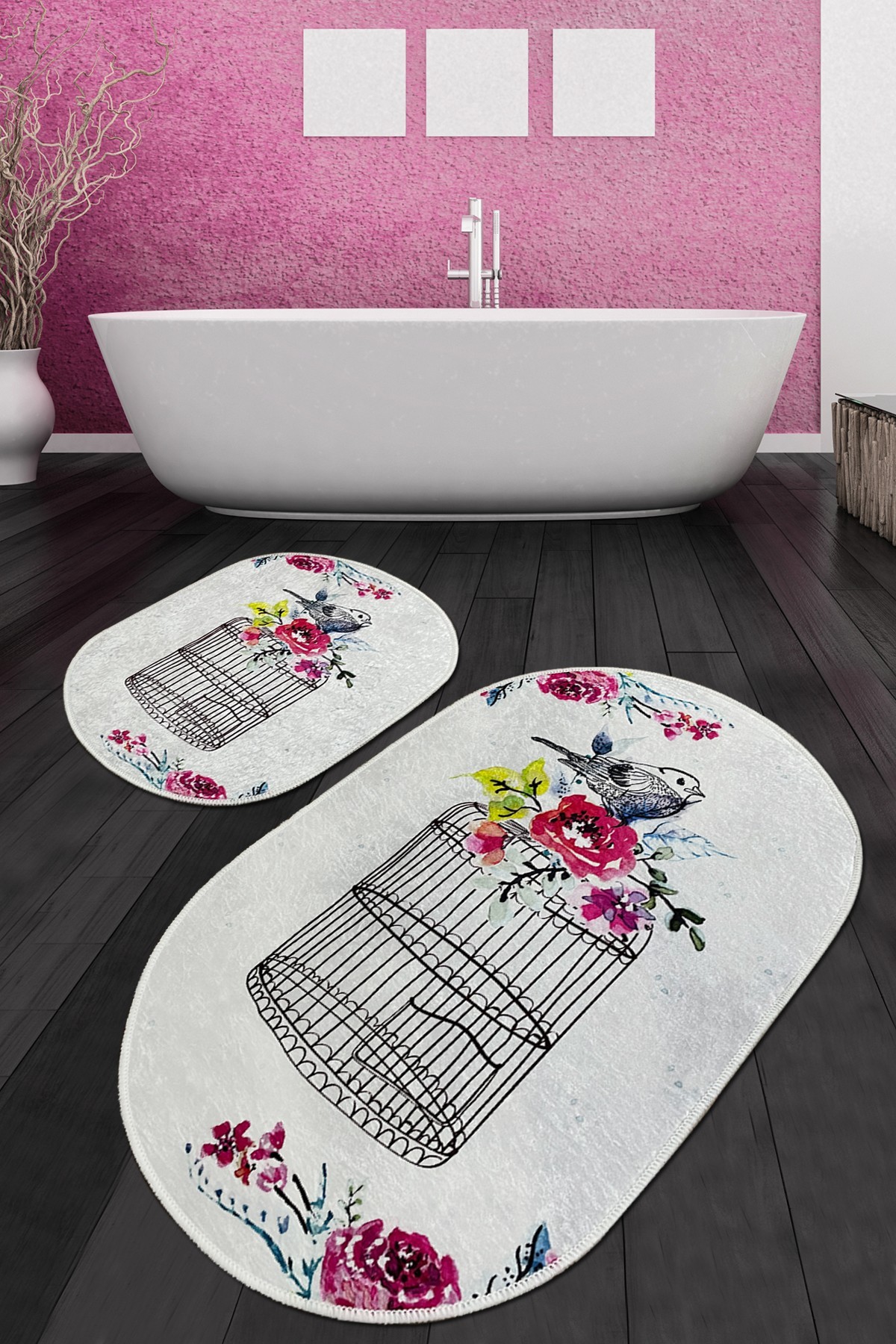 L'essentiel Maison Set 2 prostirke za kupatilo Šareni