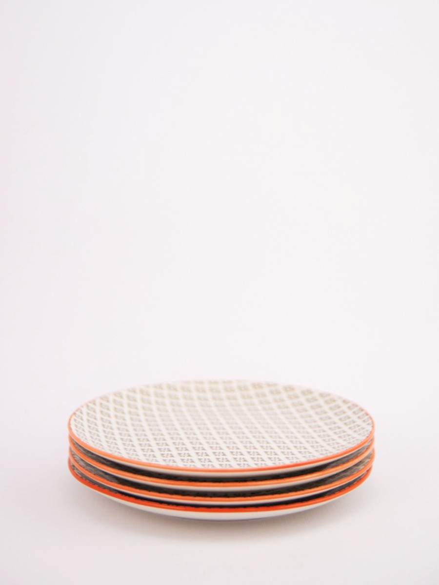 MAISON ADORABLE Dezertni tanjir ORANGE DASH 20 cm, Narandžasti