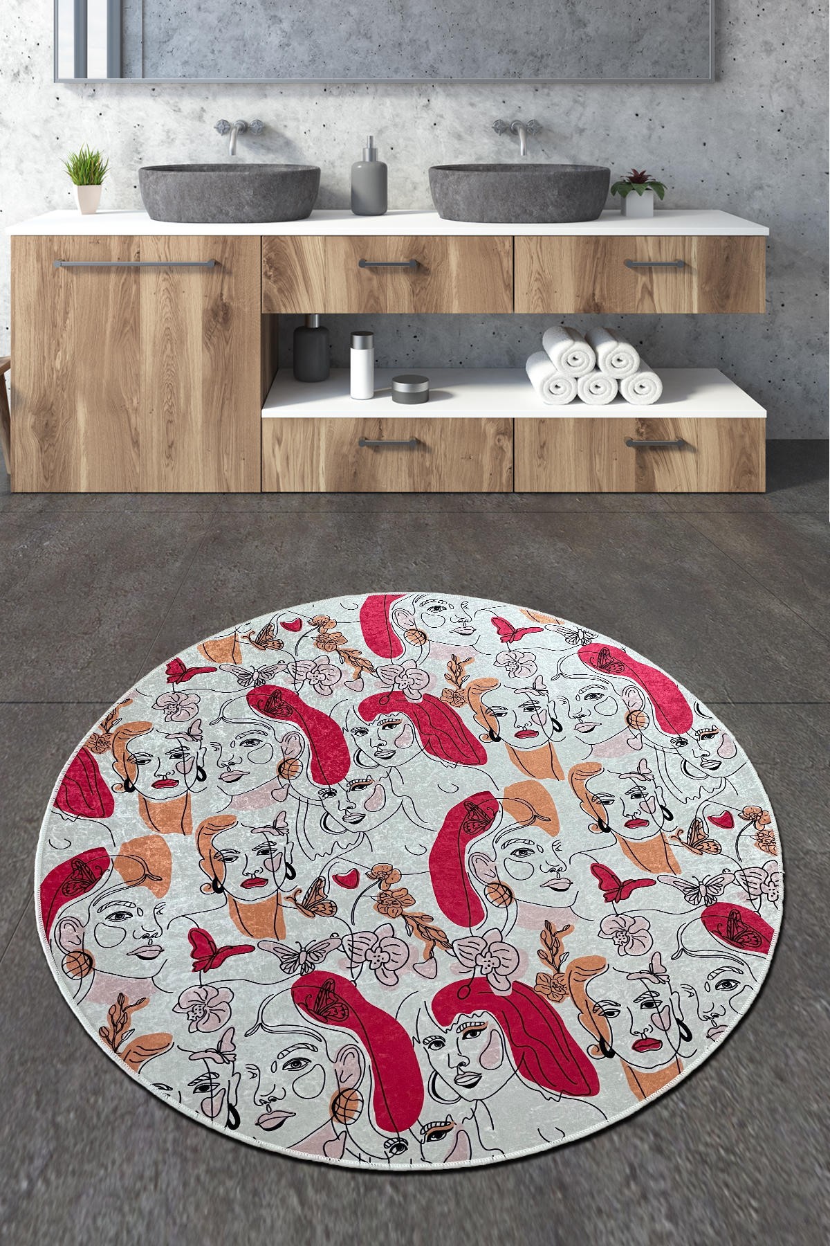 L'essentiel Maison Prostirka za kupatilo 160cm Šarena