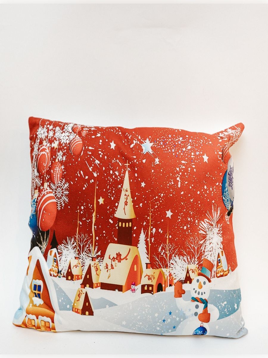 MAISON ADORABLE Novogodišnji jastuk, Narandžasto- crveni