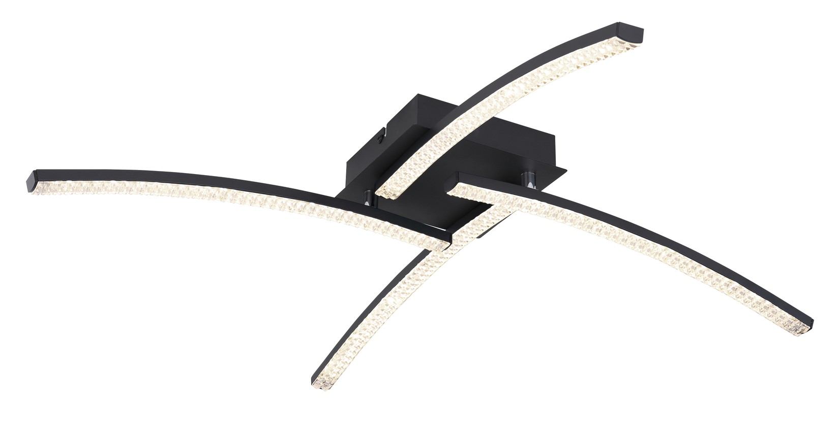 Plafonska lampa, mat crna, LED