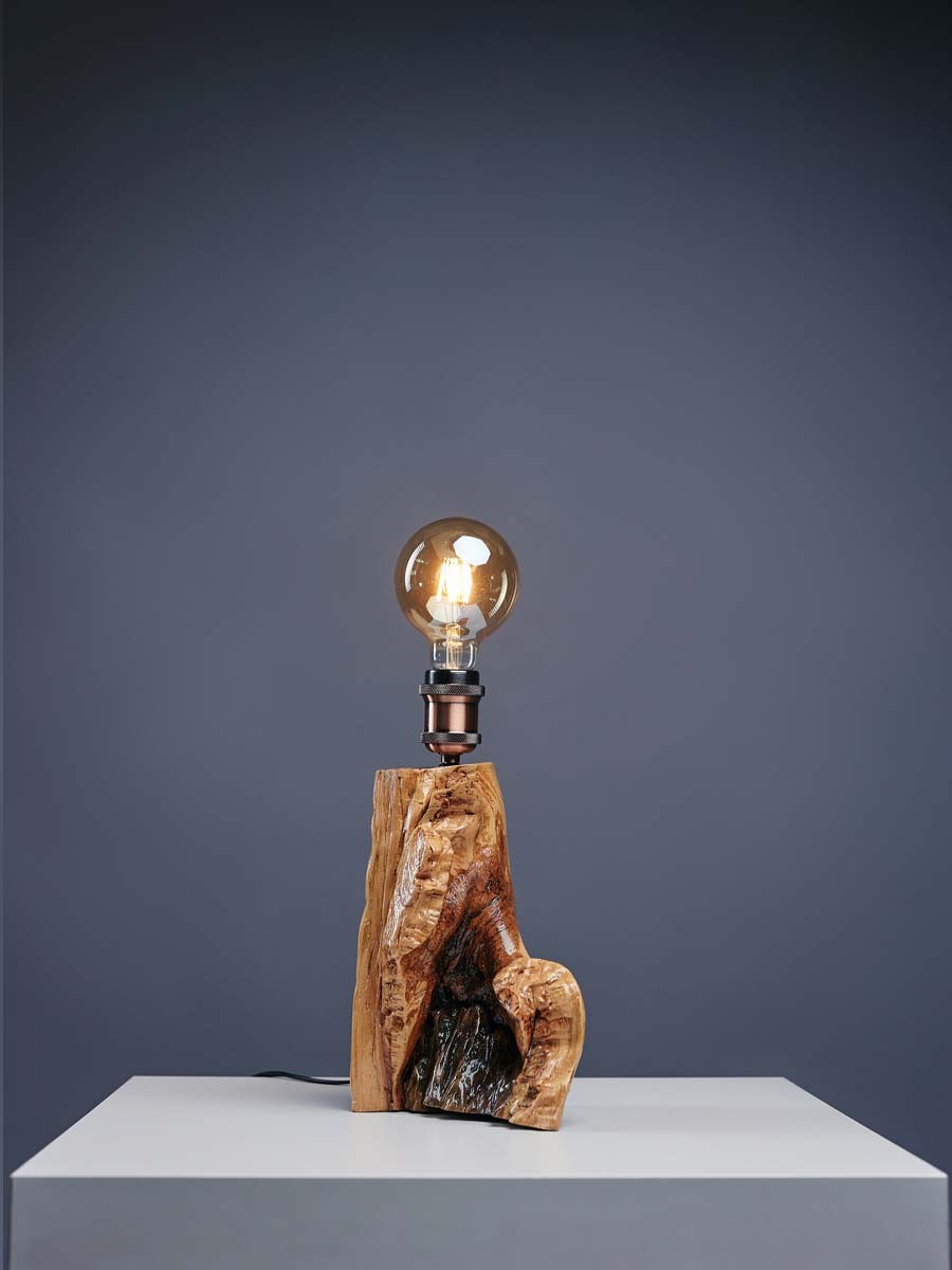 CANA DESIGN Drvena lampa No.5, 44x20x15 cm, Smeđa