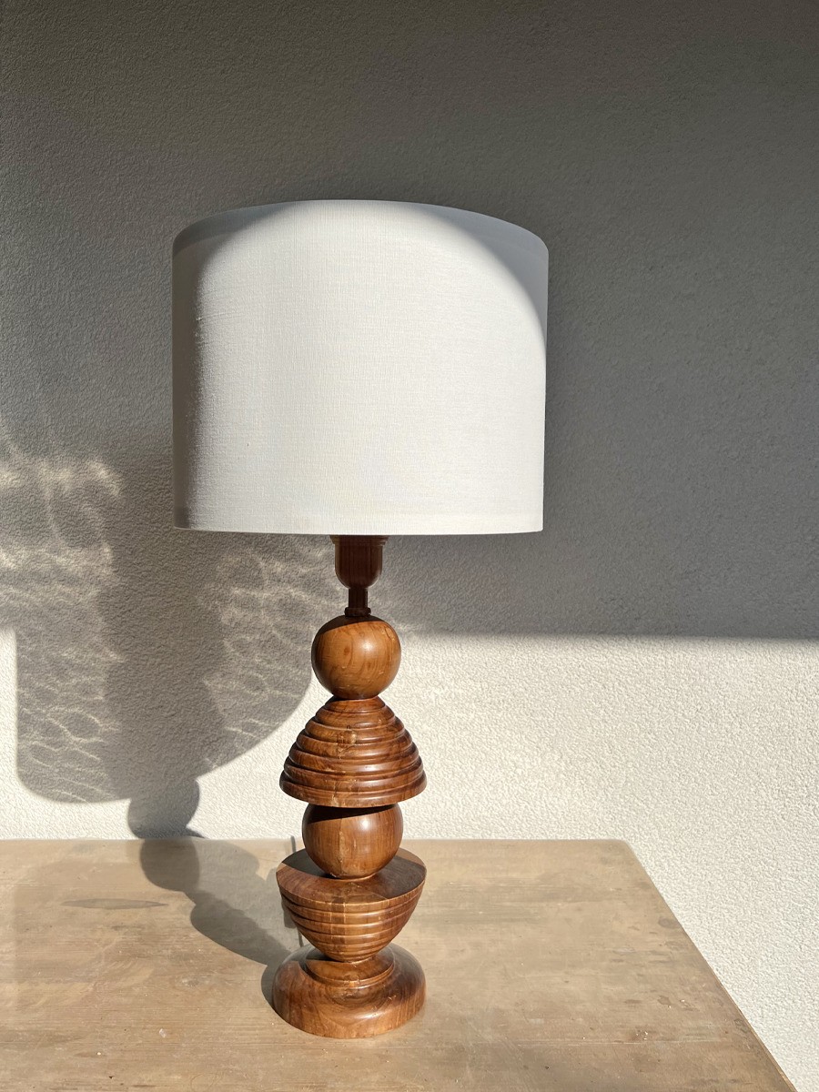 MAISON ADORABLE Stona lampa EGG, Krem- braon