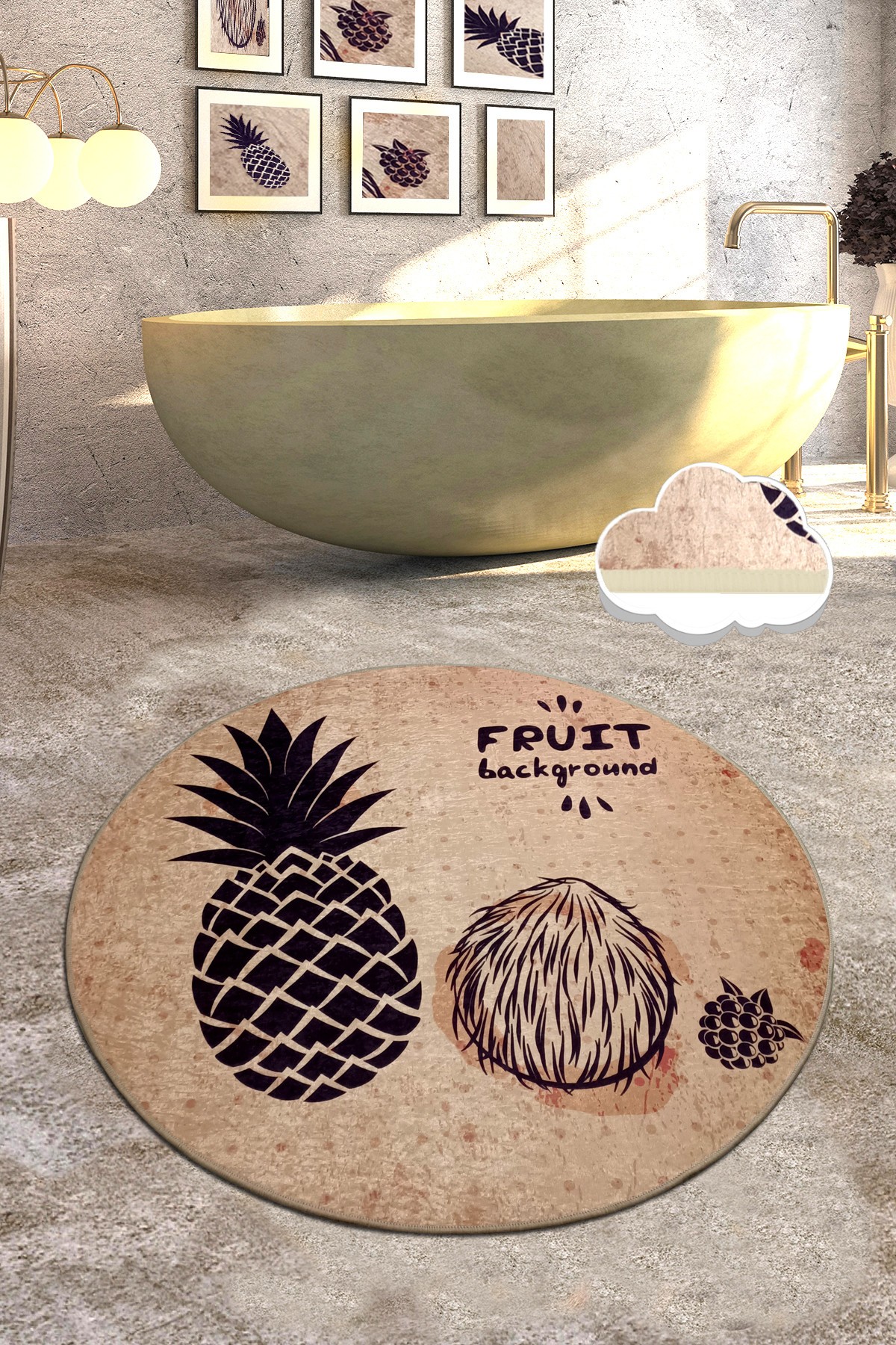 L'essentiel Maison Prostirka za kupatilo 100cm Šarena