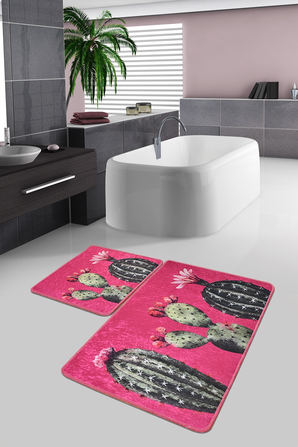 L'essentiel Maison Set 2 prostirke za kupatilo Šareni