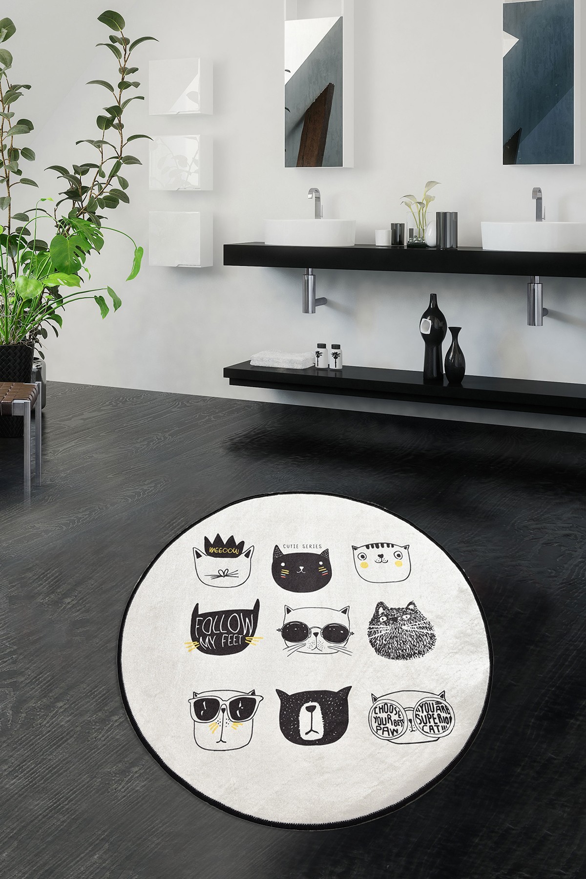 L'essentiel Maison Prostirka za kupatilo 100cm Šarena