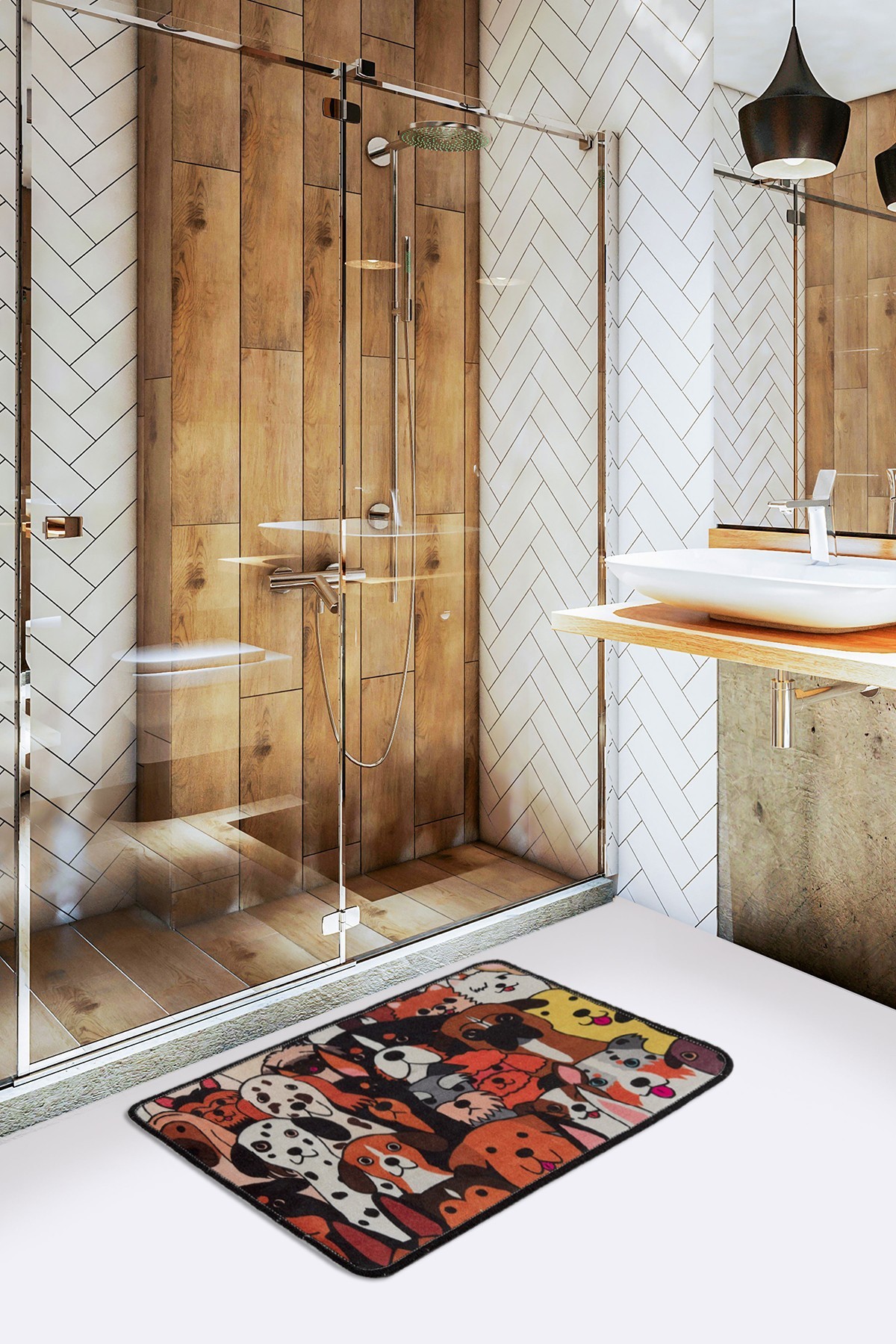 L'essentiel Maison Prostirka za kupatilo 40x60cm Šarena