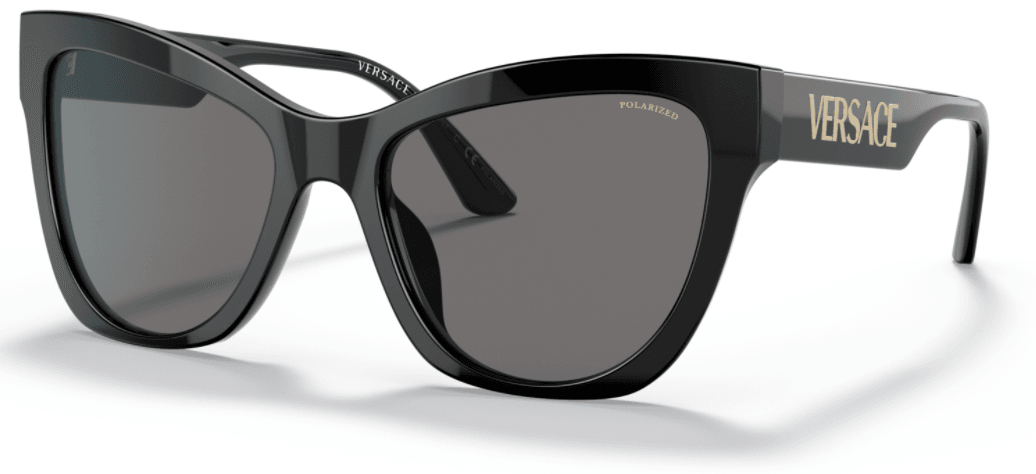 VERSACE Ženske naočare za sunce 0VE4417U GB1/81 56, Polarizovane, Crne