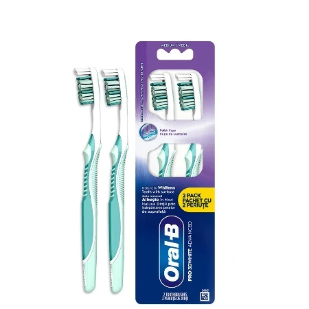 Oral b Četkica z zube Advanced pro 3d white, Medium, 2 komada