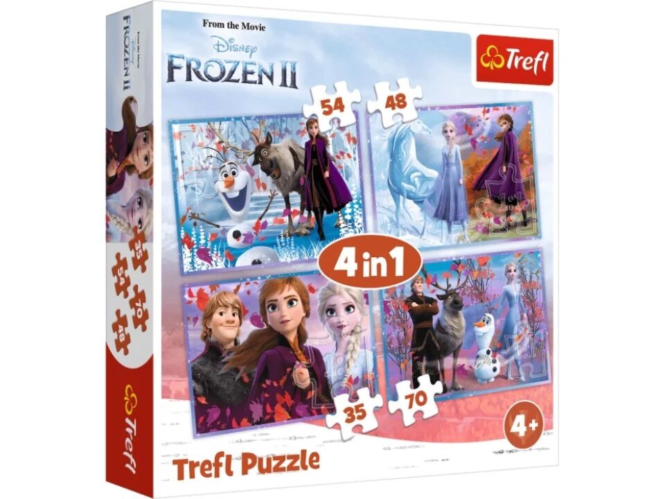 Trefl Slagalica Frozen, 4 komada, 71 deo