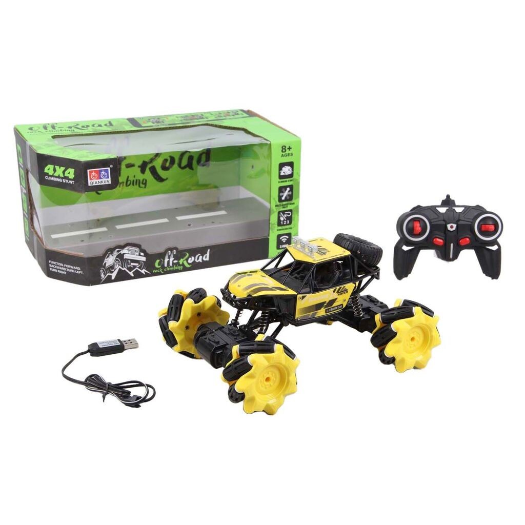 Igračka R/C Auto s mecanum točkovima na baterije i USB punjačem