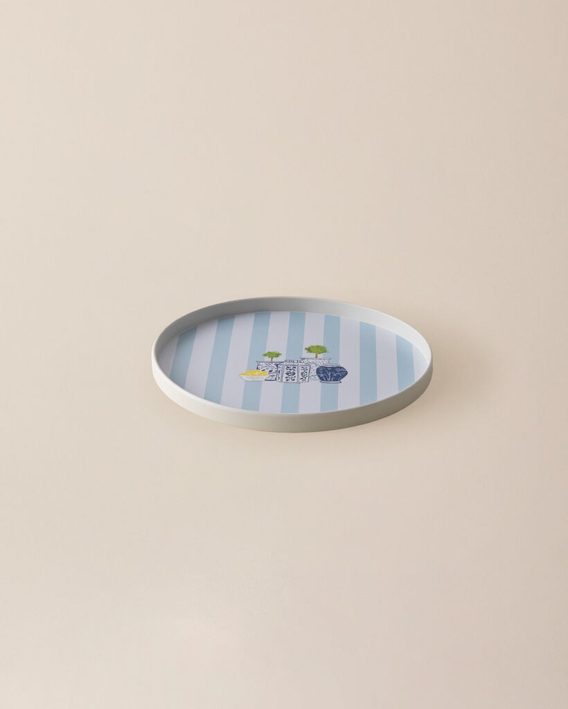 Madame Coco Poslužavnik Carine, 22 cm, Svetloplavi