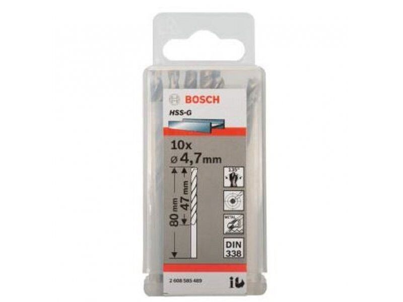 Bosch Burgija za metal HSS-G, DIN 338, 4.7x47x80mm, 10 komada